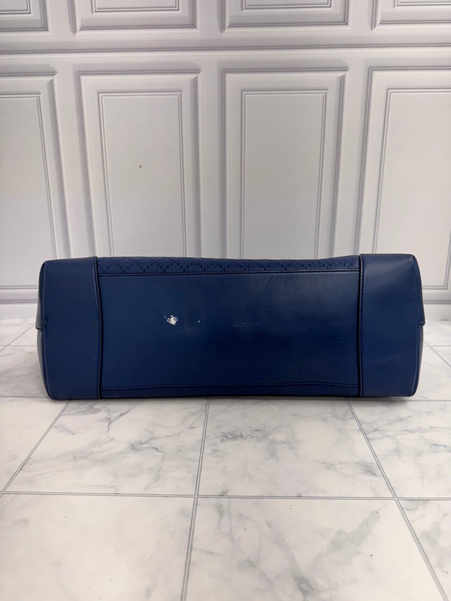 Gucci Blue Diamante Leather Tote Bag