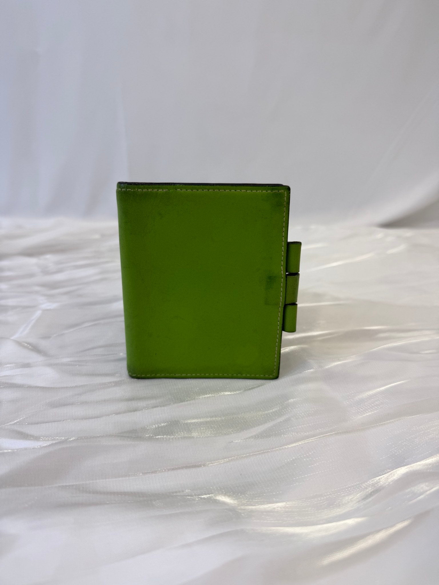 Hermes Green Leather Mini Agenda Cover