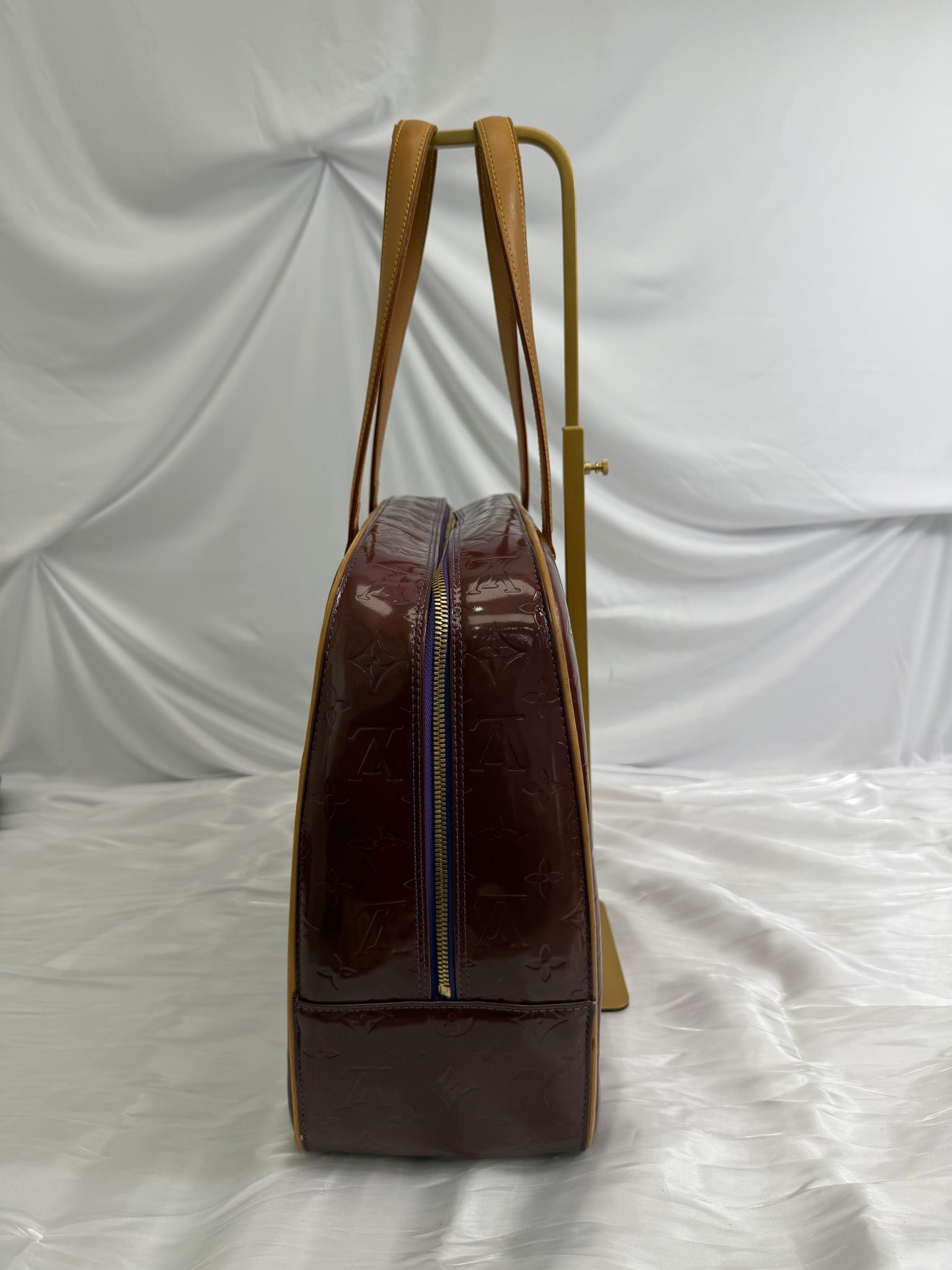 Louis Vuitton Burgundy Vernis Sutton Bag