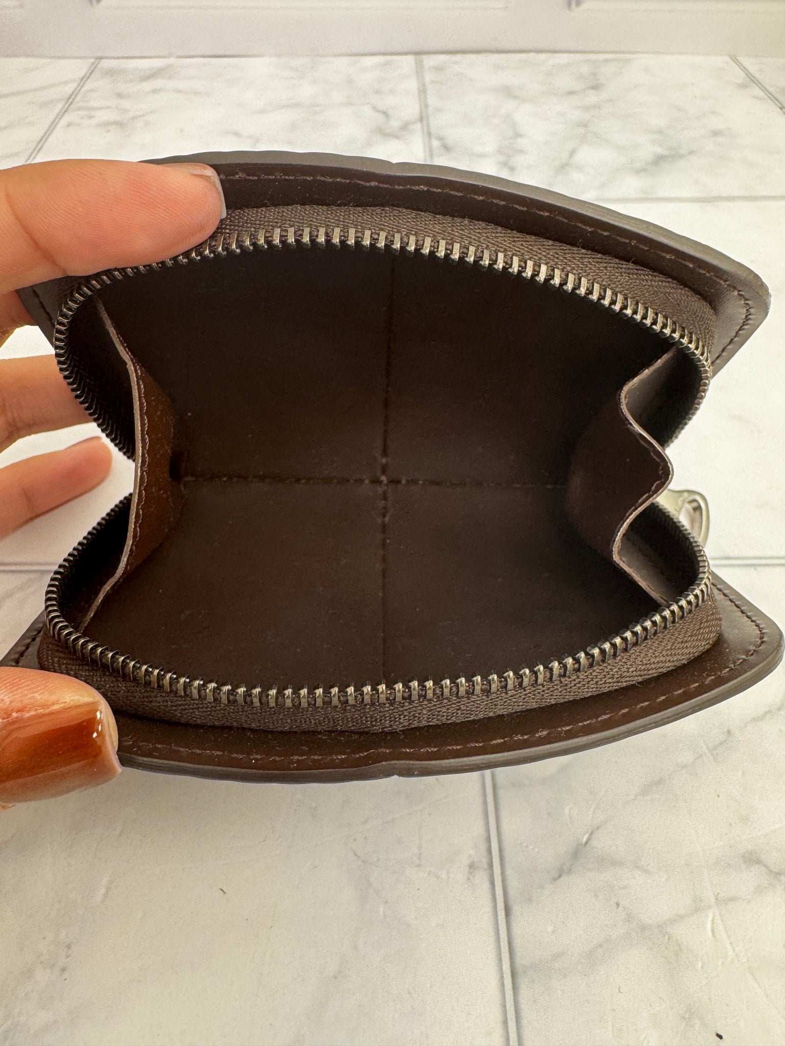 Louis Vuitton Brown Epi Leather Demi Lune Zippy Coin Purse