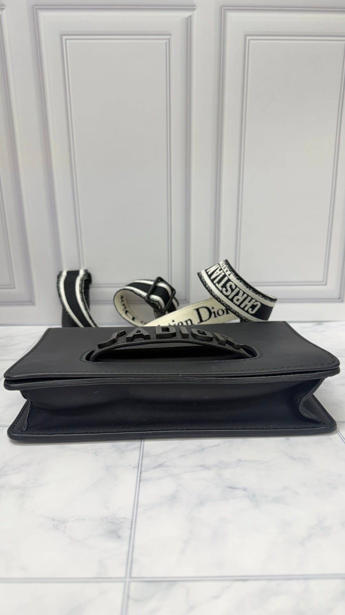 Christian Dior Black Matte Leather J’Adior Flap Crossbody Bag
