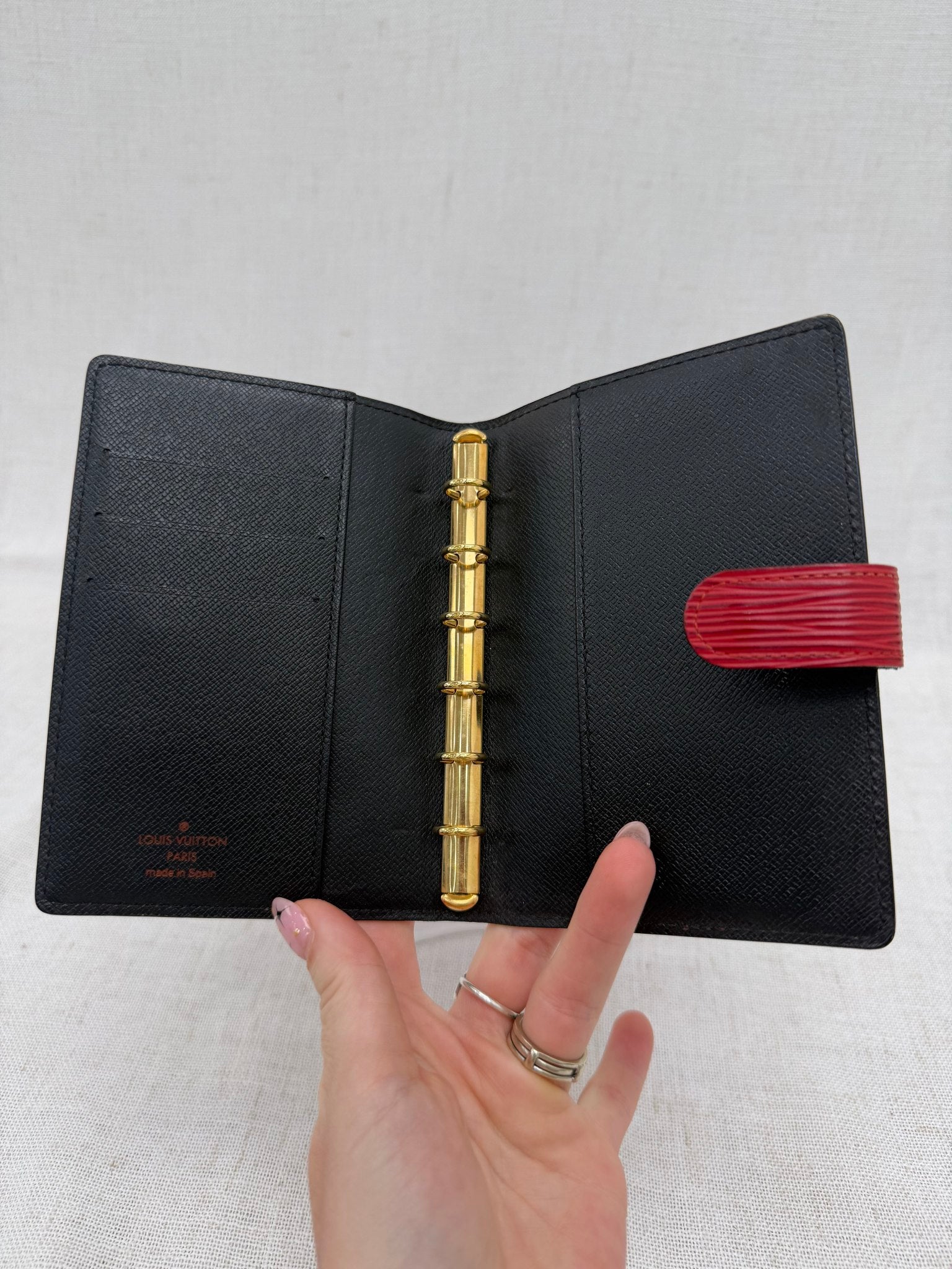 Louis Vuitton Red Epi Passport Agenda PM