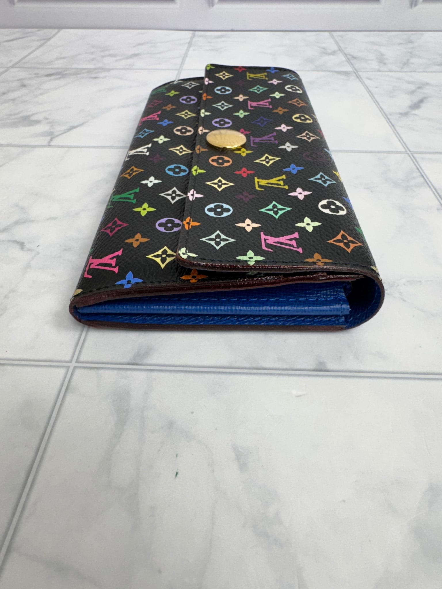 Louis Vuitton Black Multicolor Monogram Sarah Wallet