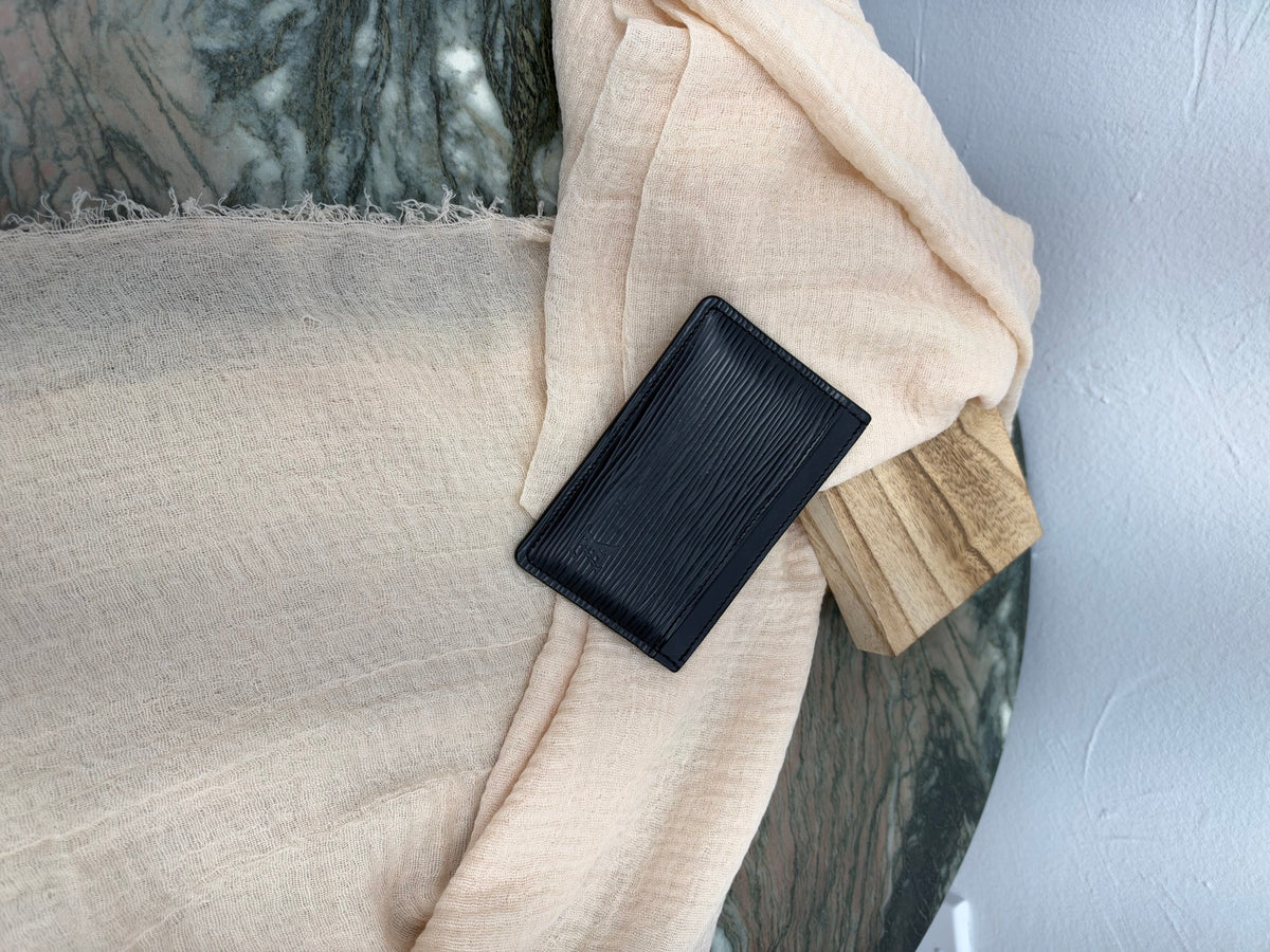 Louis Vuitton Black Epi Card Holder