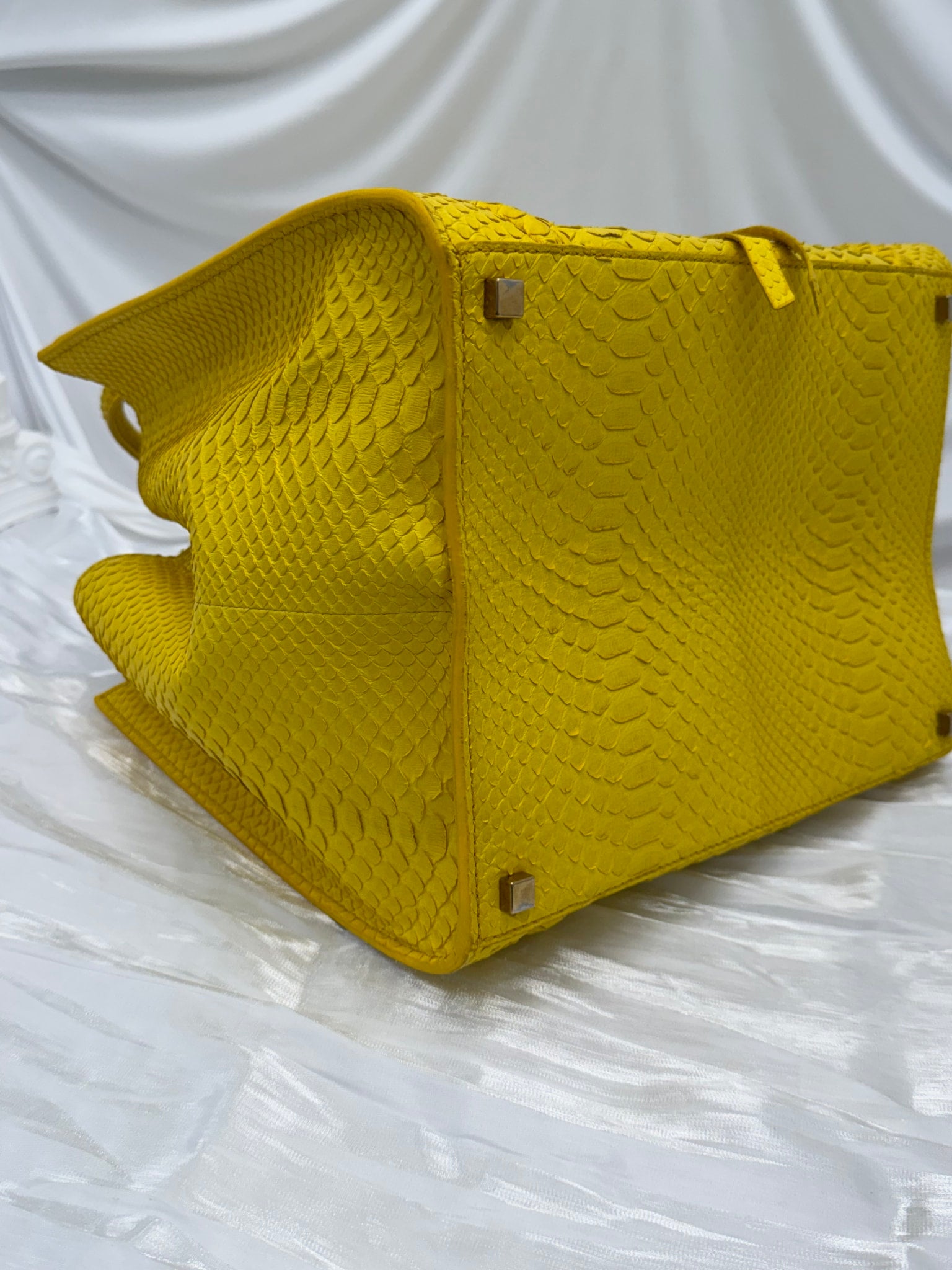 Celine Yellow Python Large Phantom Luggage Bag
