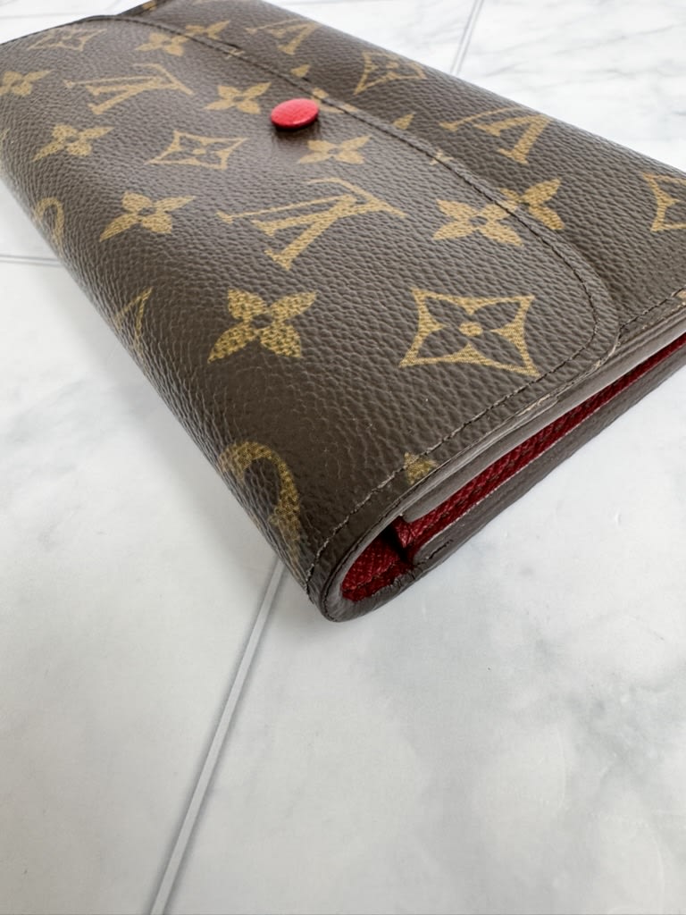 Louis Vuitton Monogram Red Emilie Long Wallet