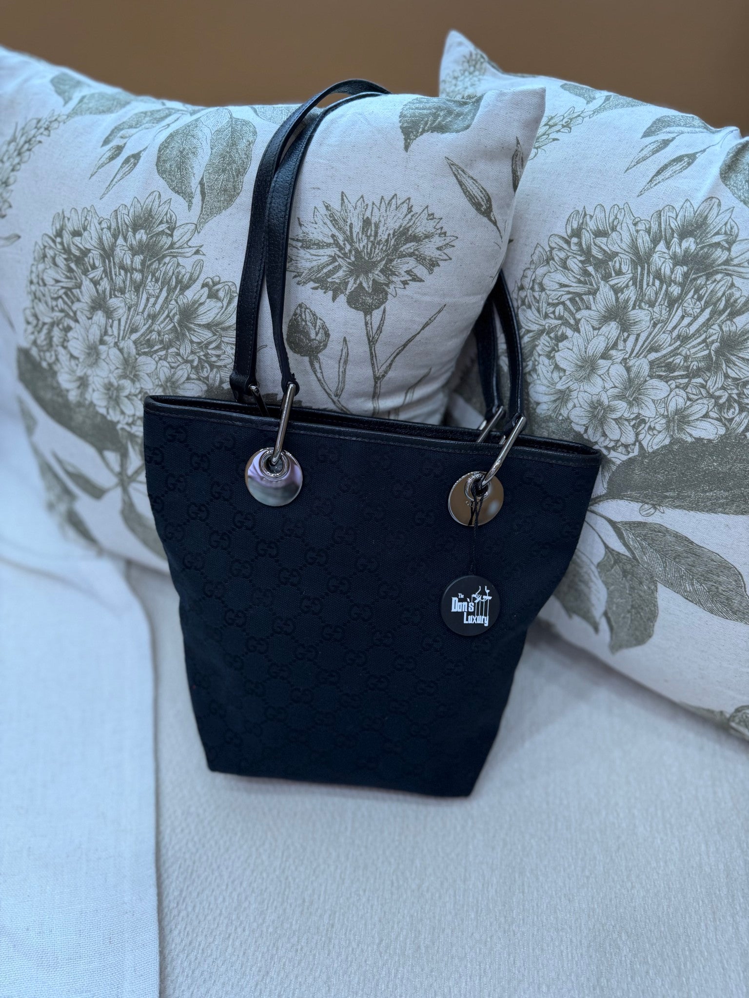 Gucci Black GG Canvas Eclipse Shoulder Bag