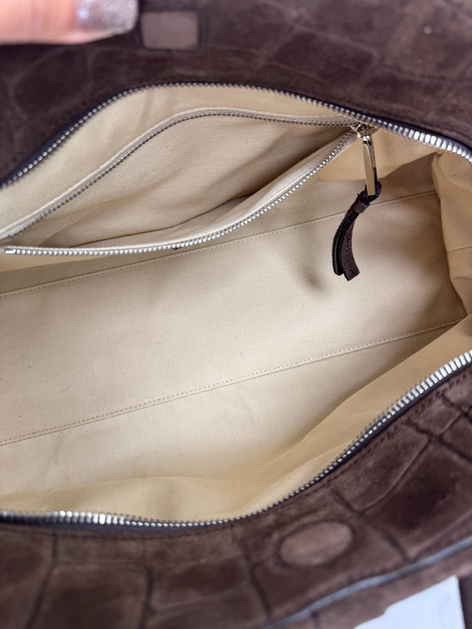 BRAND NEW Jacquemus Brown Croc Embossed Suede Le Turismo Shoulder Bag