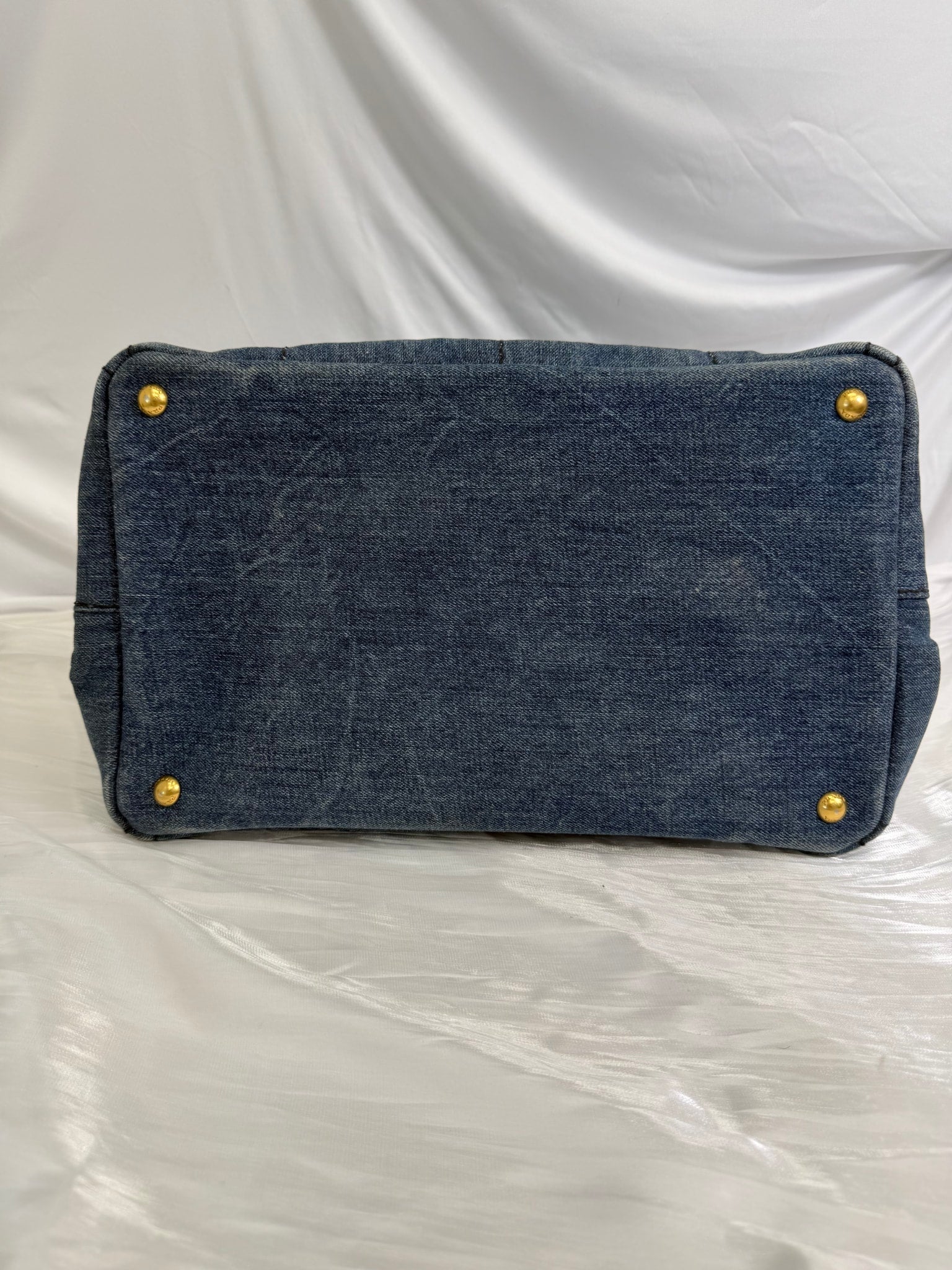 Prada Denim Canvas Medium Canapa Bag