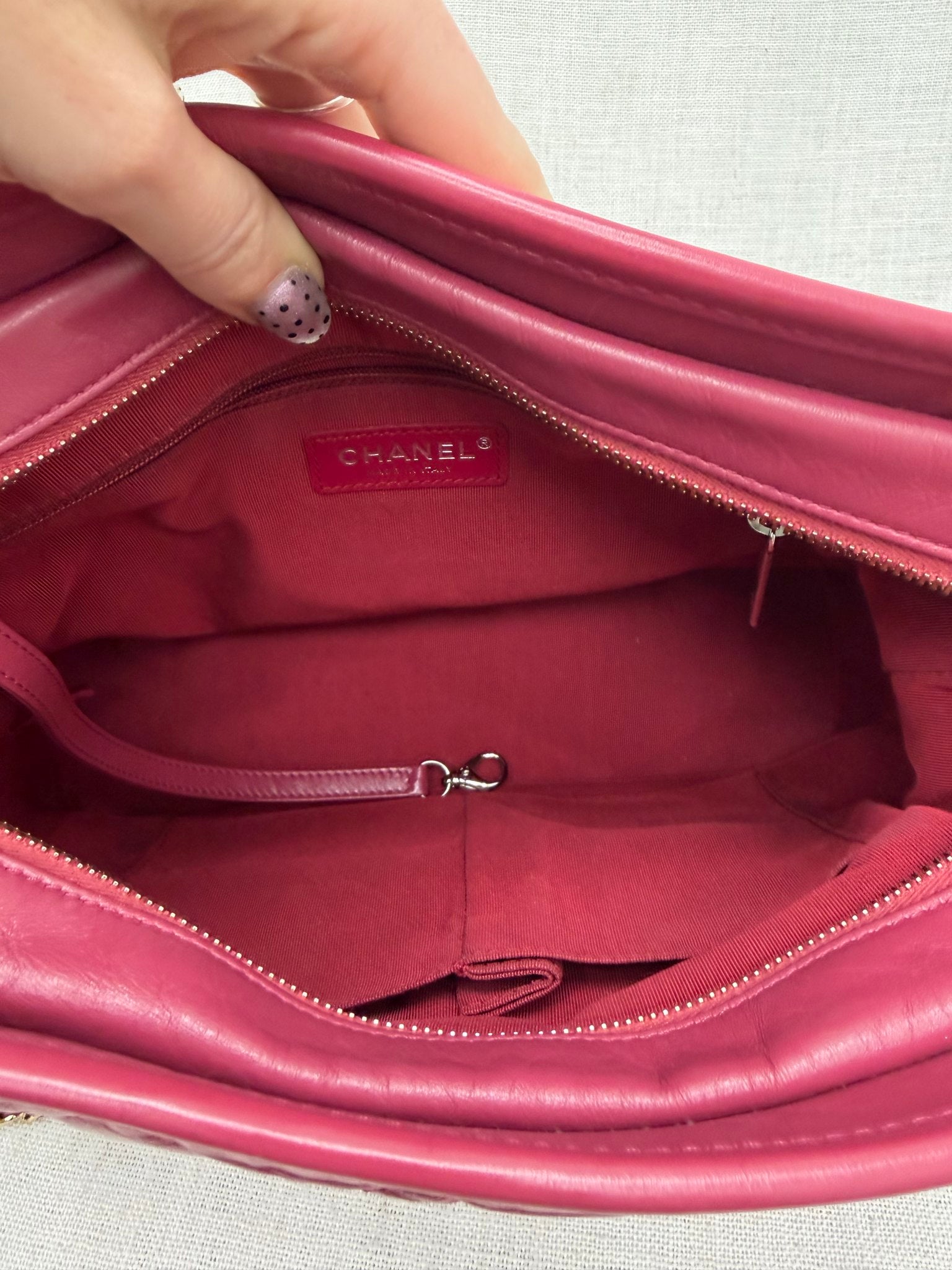 Chanel Pink Quilted Calfskin Medium Gabrielle Hobo Bag