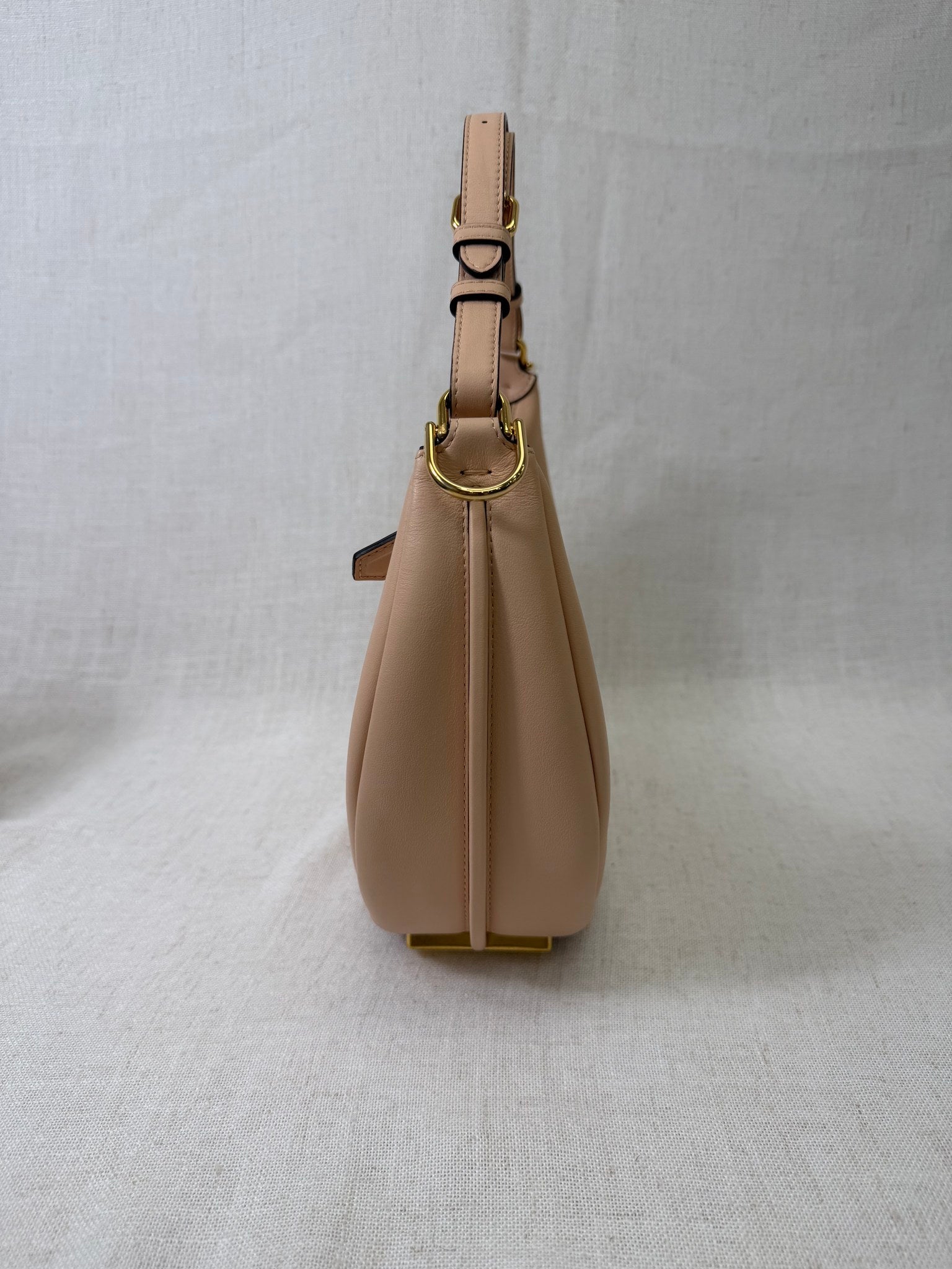 Fendi Peach Leather Fendigraphy Bag