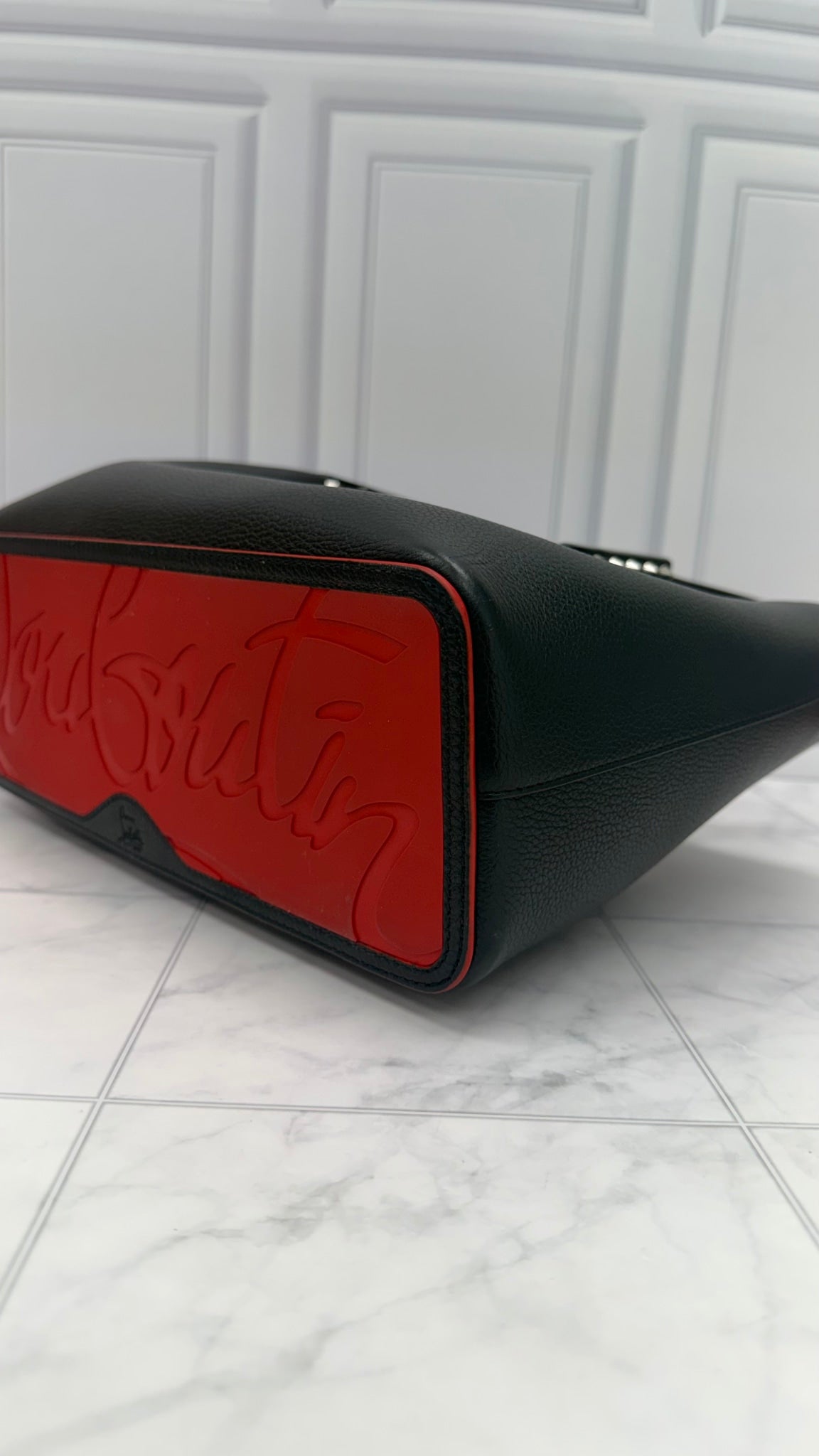 Christian Louboutin Black Leather Cabarock Tote