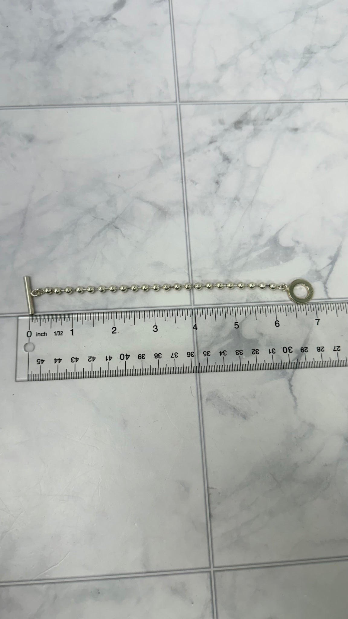 Gucci Sterling Silver Ball Chain Bracelet