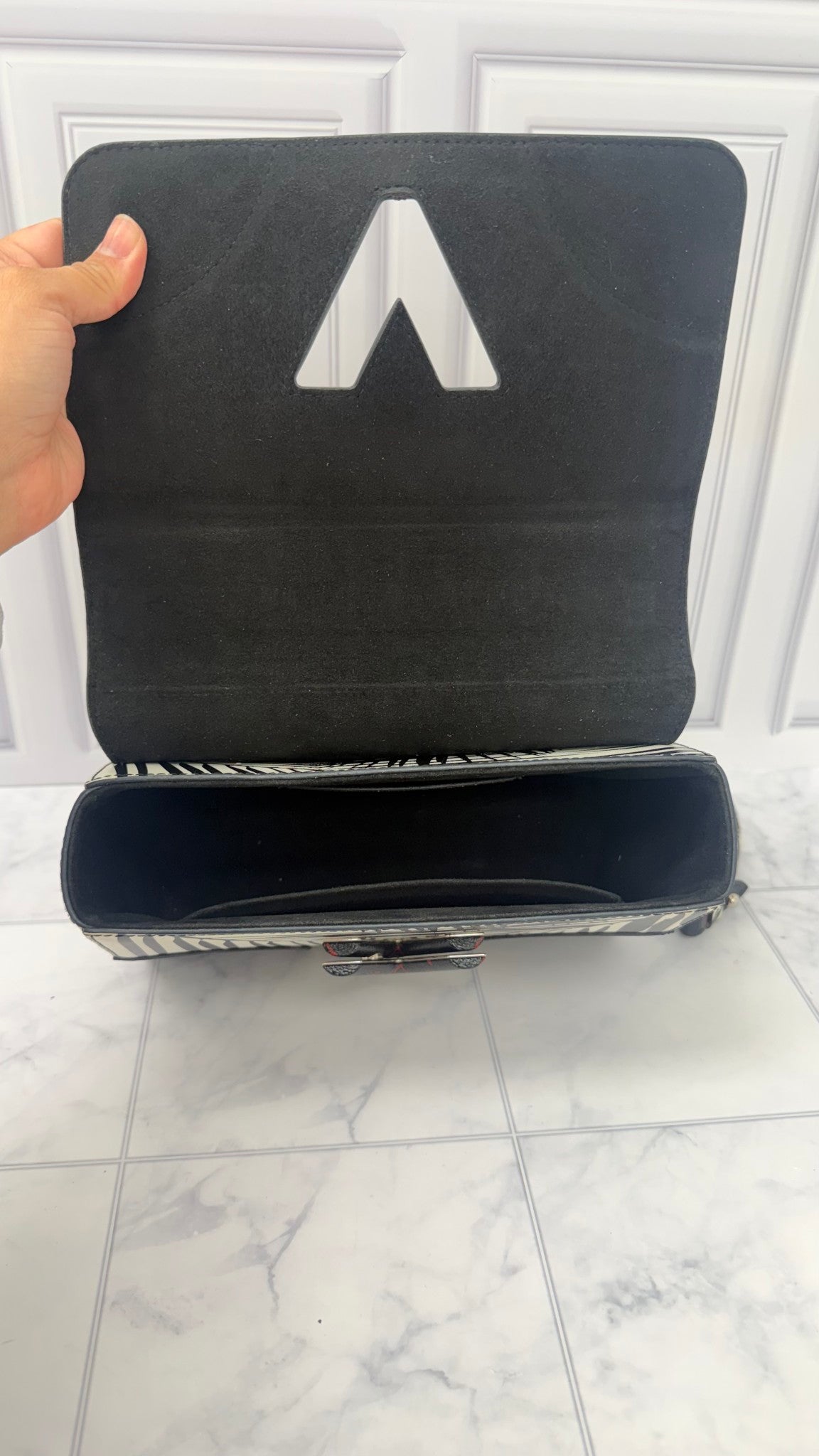 Louis Vuitton Black And Red Canvas Infrarouge Twist MM Shoulder Bag