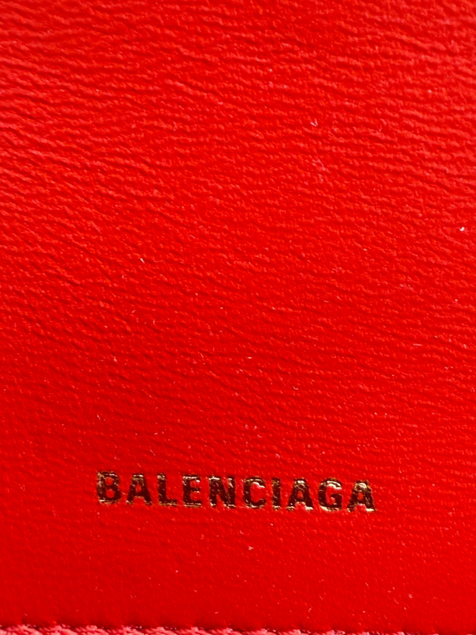 LIKE NEW Balenciaga Red Leather Small Hourglass Top Handle Bag