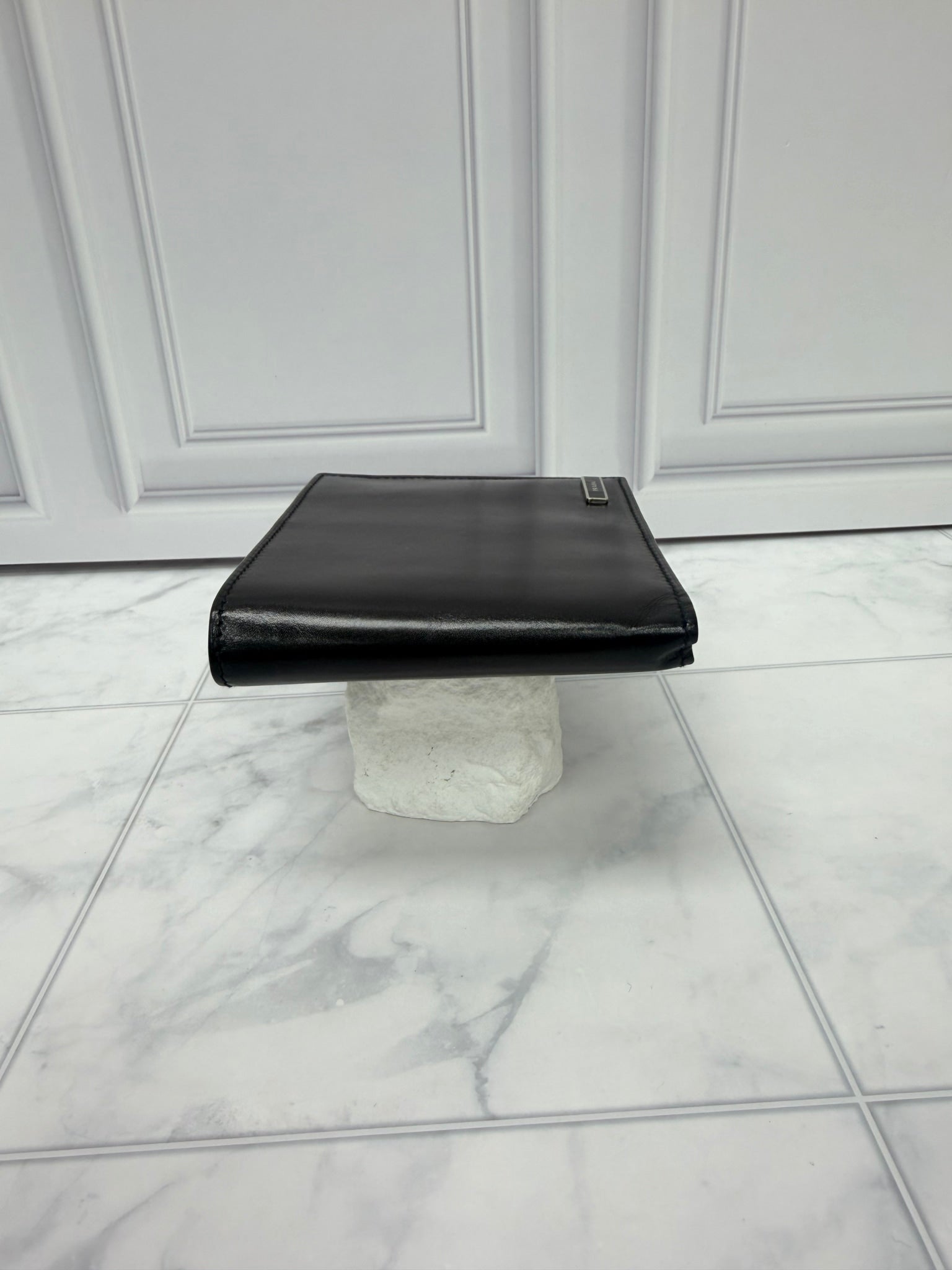 Prada Black Leather Bifold Wallet