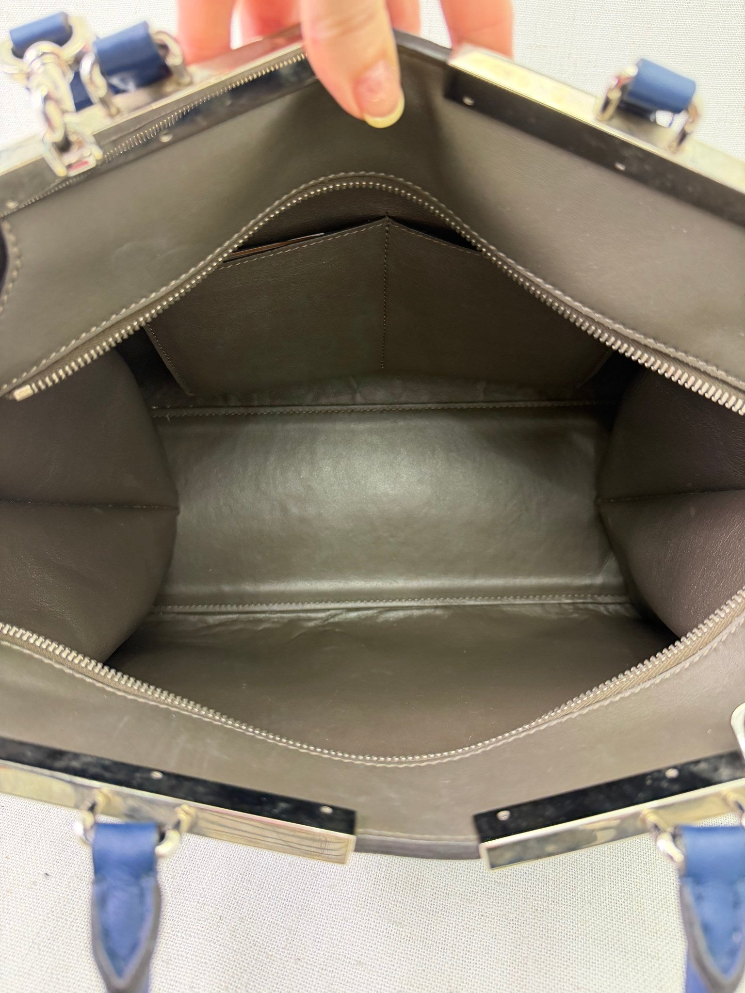 Fendi Blue Leather 3Jours 2way Tote