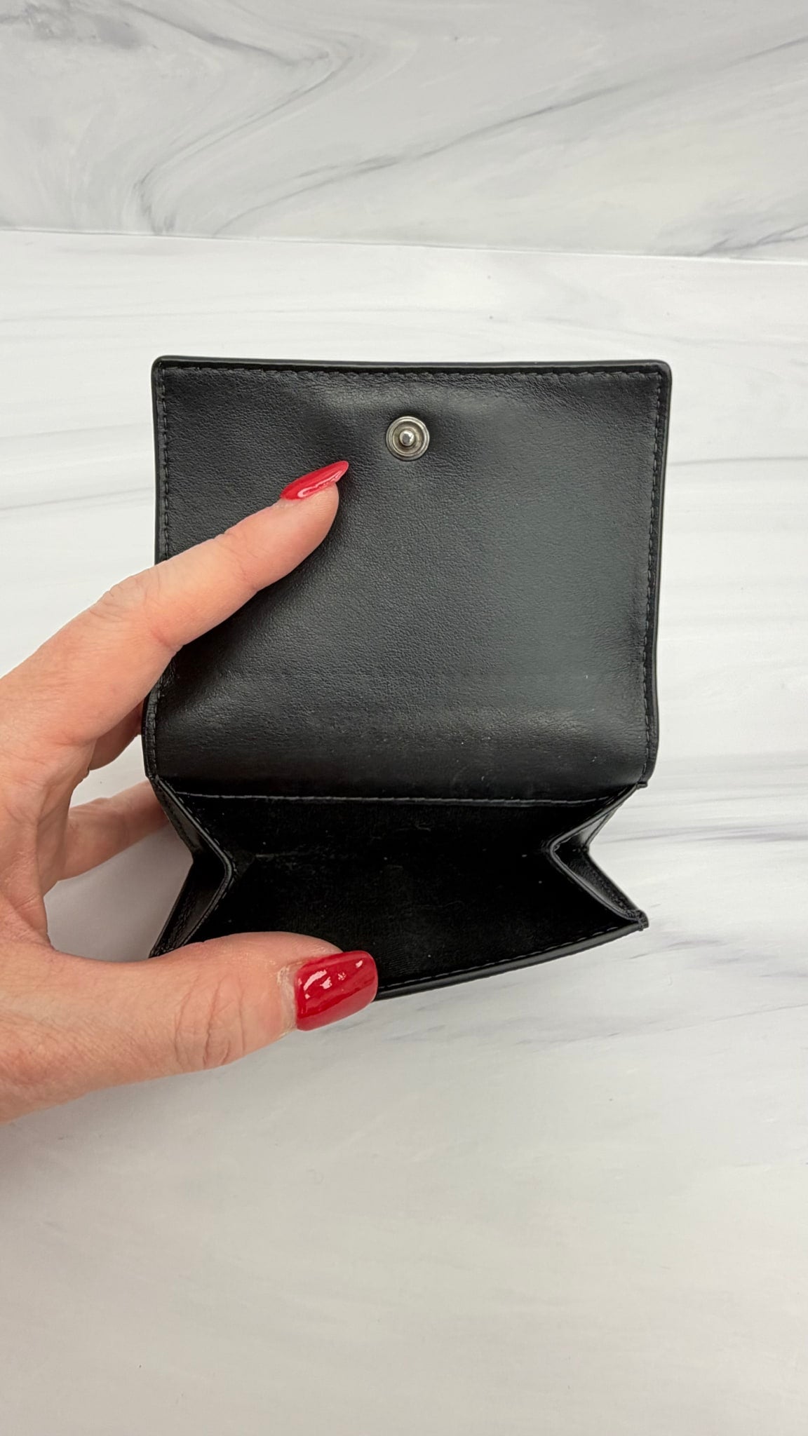 Burberry Grey And Black PVC Trifold Wallet