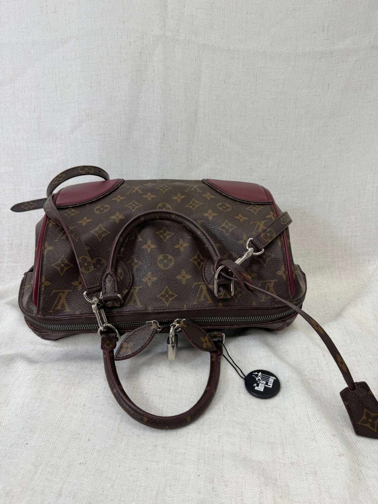 Louis Vuitton Bordeaux Monogram Shine Doc PM Handbag