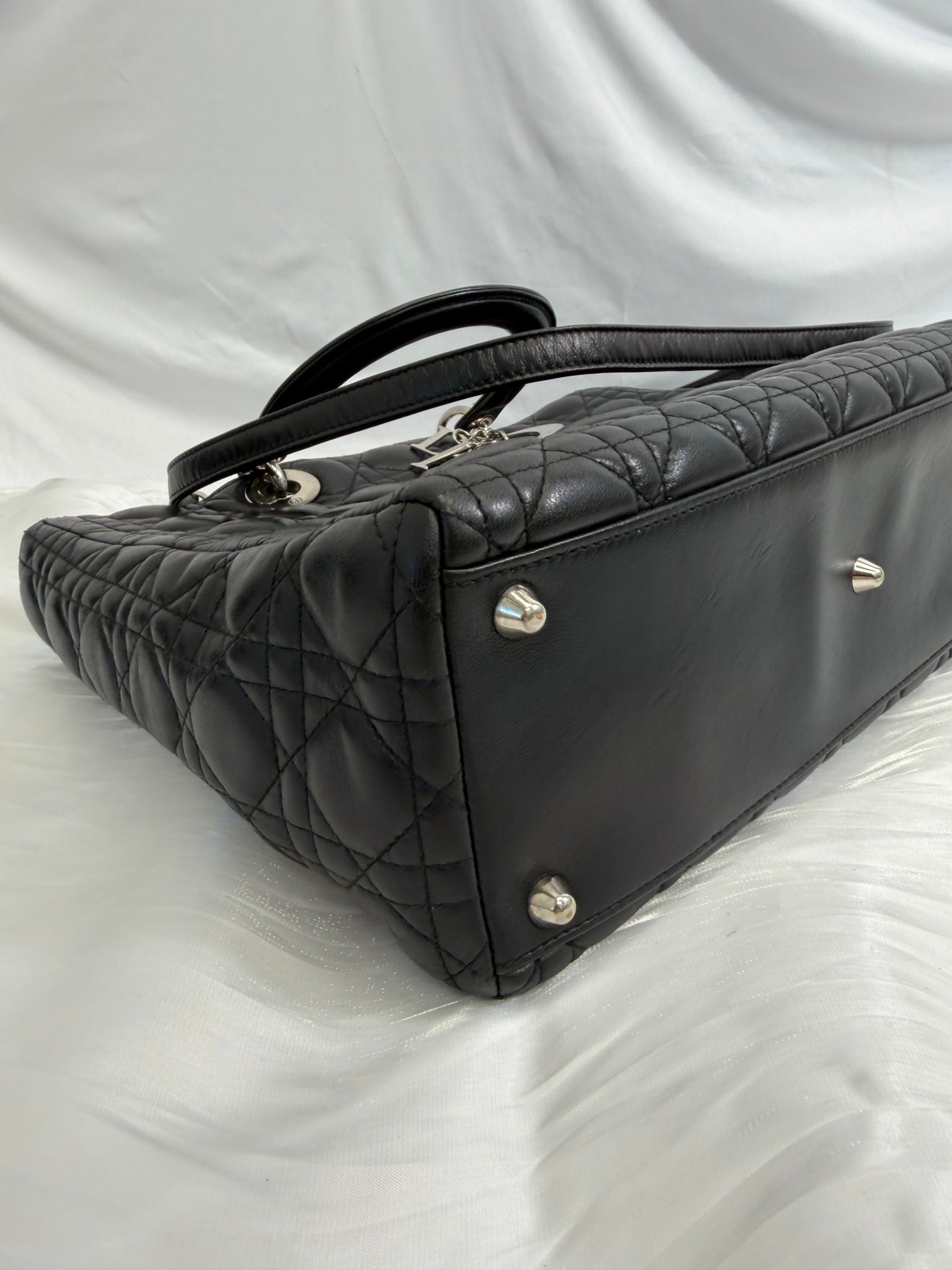 Christian Dior Black Cannage Lambskin Large Lady Dior