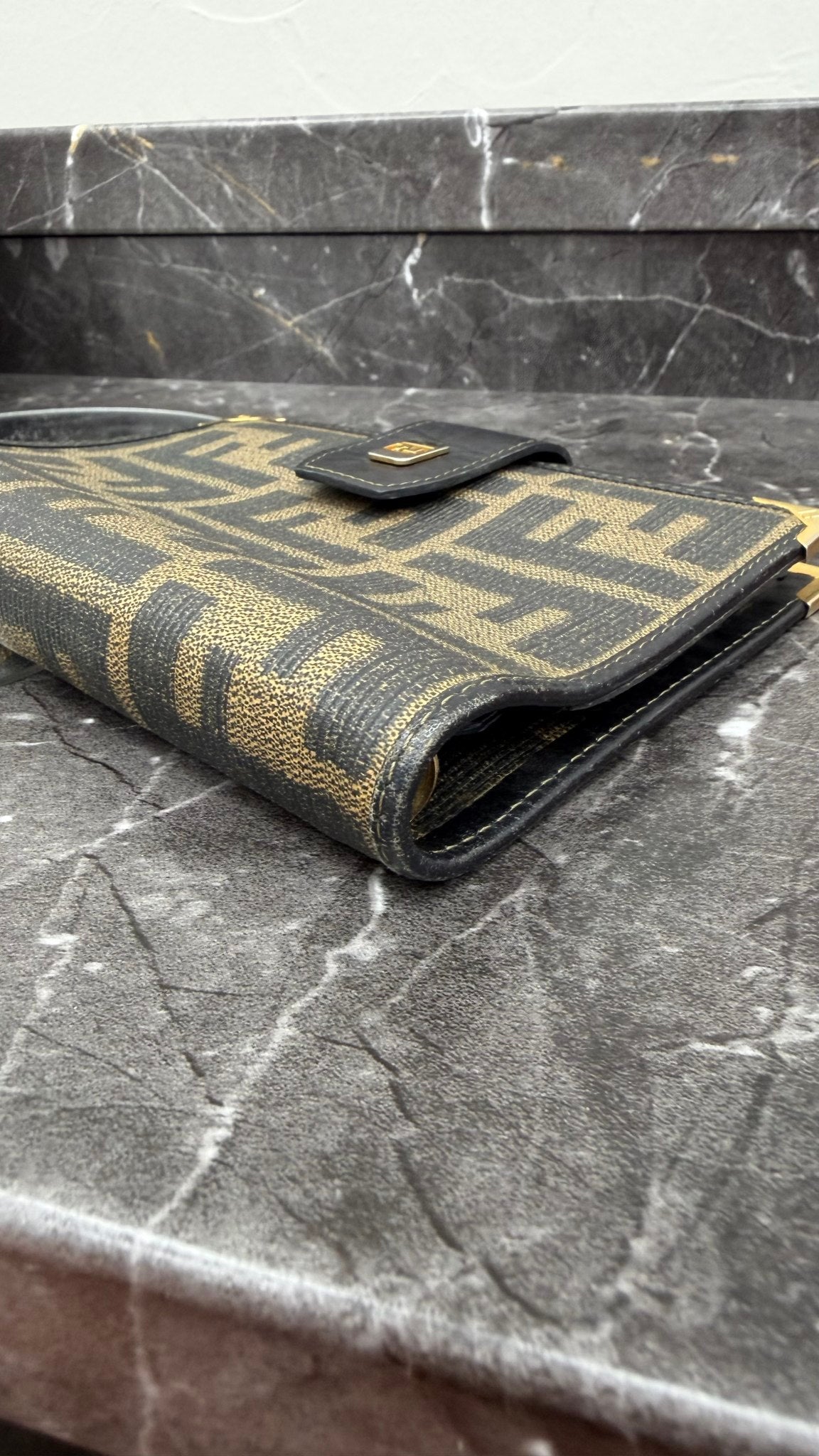 Fendi Vintage Zucca Coated Canvas Passport Agenda Cover