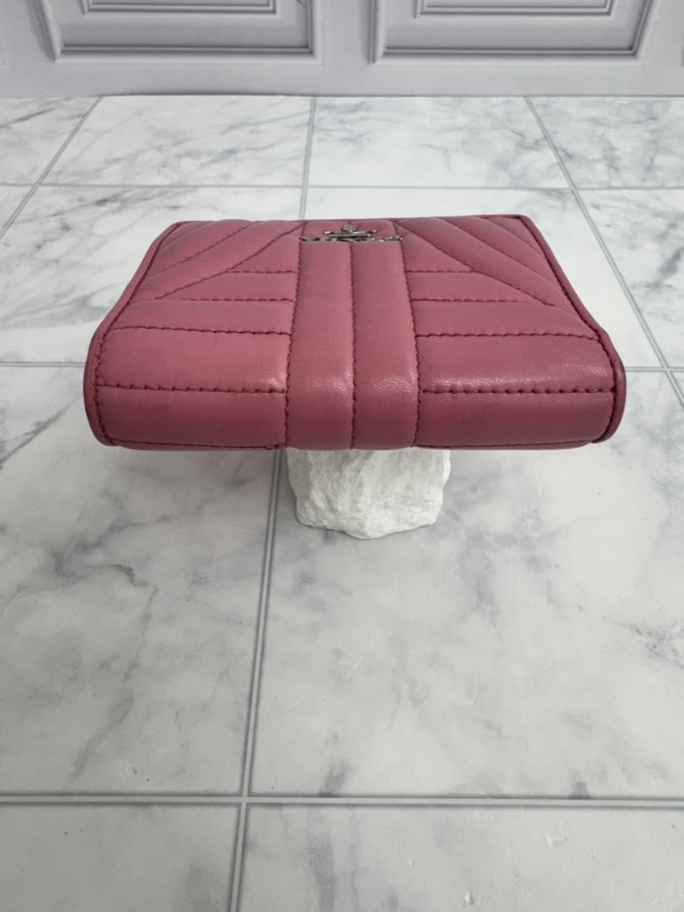Prada Pink Quilted Leather Bifold Wallet