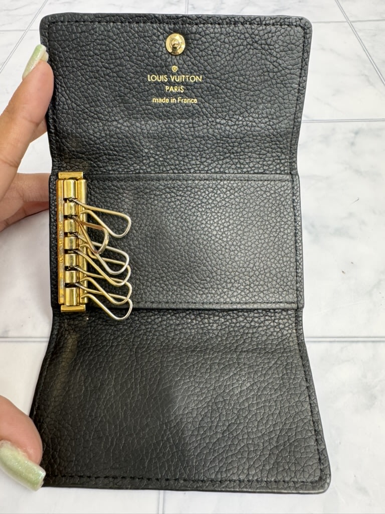 Louis Vuitton Black Empreinte Monogram 6 Ring Key Case