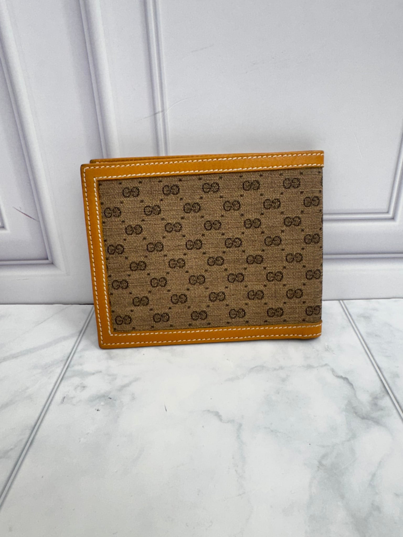 Gucci Brown Micro GG Coated Canvas Bifold Wallet