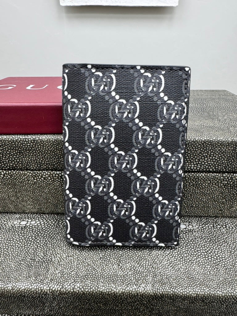 LIKE NEW - Gucci Black GG Shadow Coated Canvas Pocket Organizer