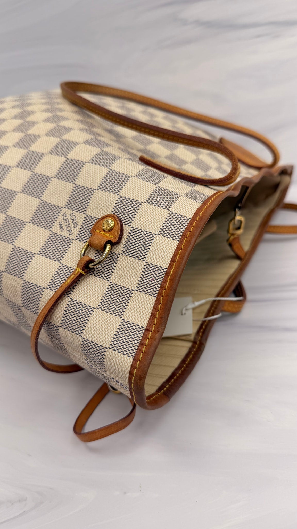 Louis Vuitton Damier Azur Neverfull MM Tote Bag