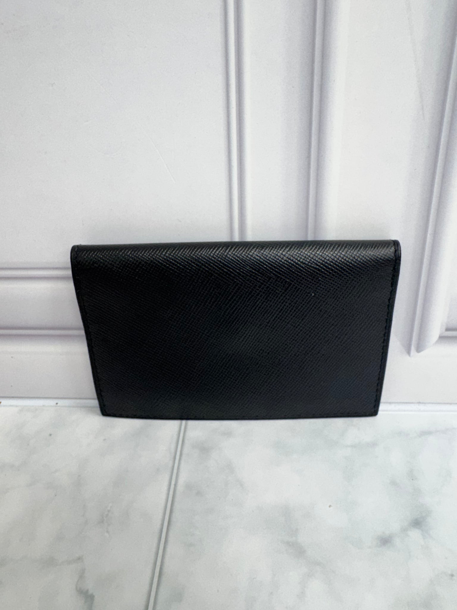 LIKE NEW - Prada Black Saffiano Leather Card Case