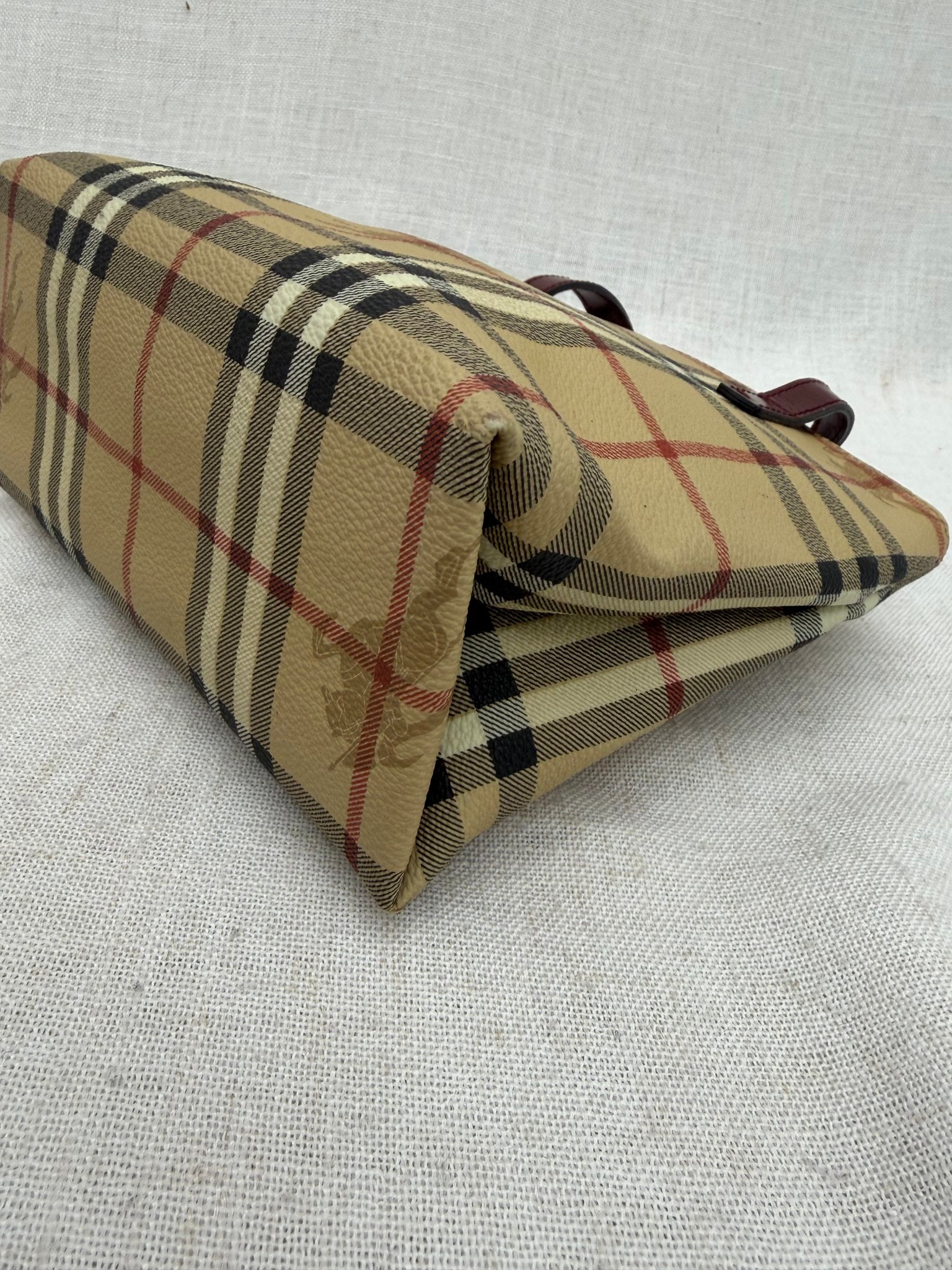 Burberry Vintage Nova Check Leather Mini Tote Bag