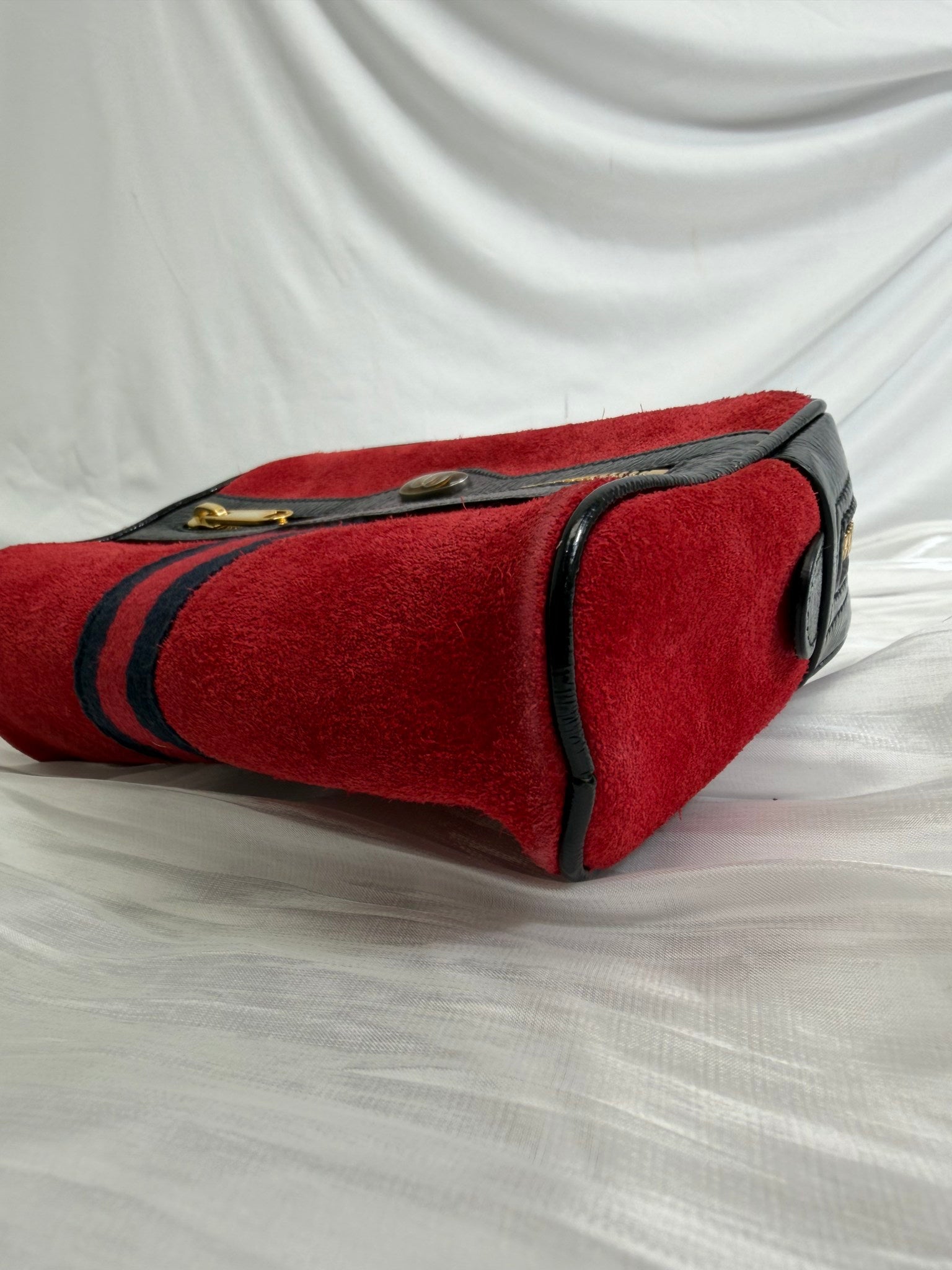 Gucci Red Suede Ophidia Belt Bag