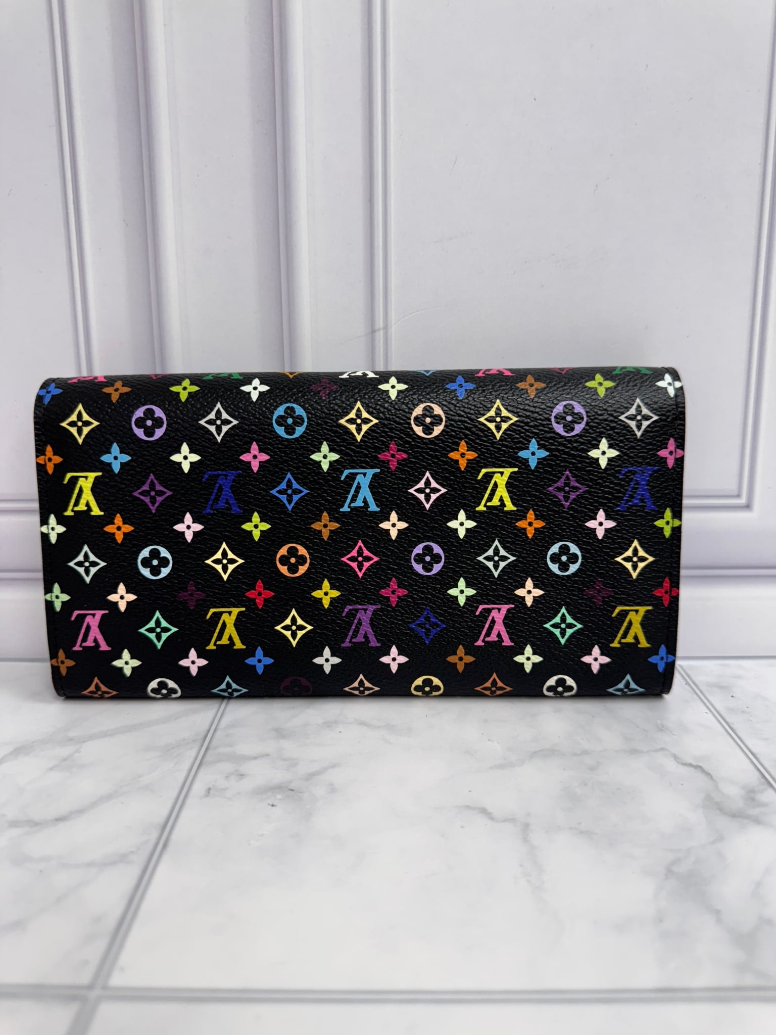 Louis Vuitton Black Multicolor Monogram Sarah Wallet
