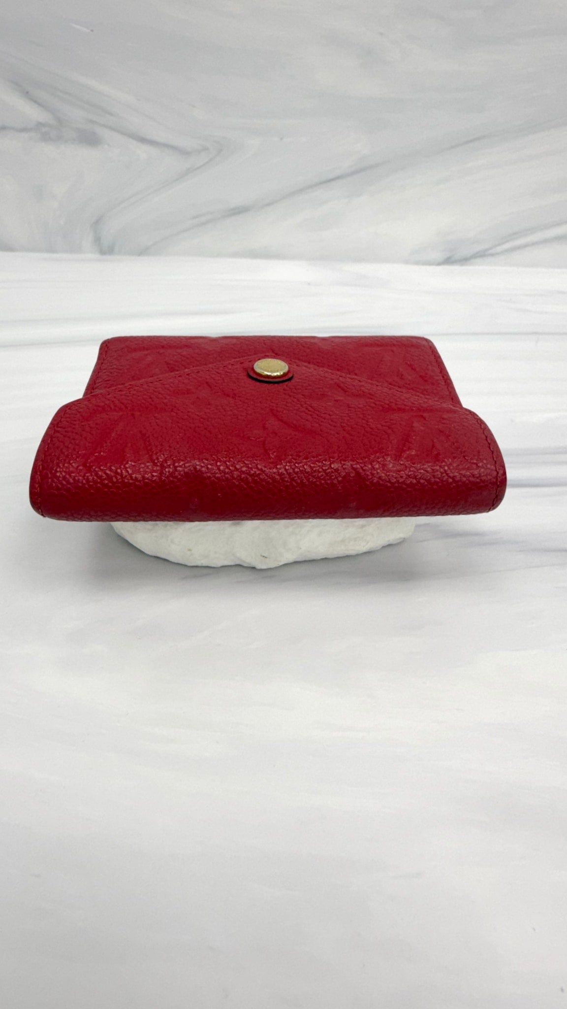 Louis Vuitton Red Empreinte Leather Trifold Wallet