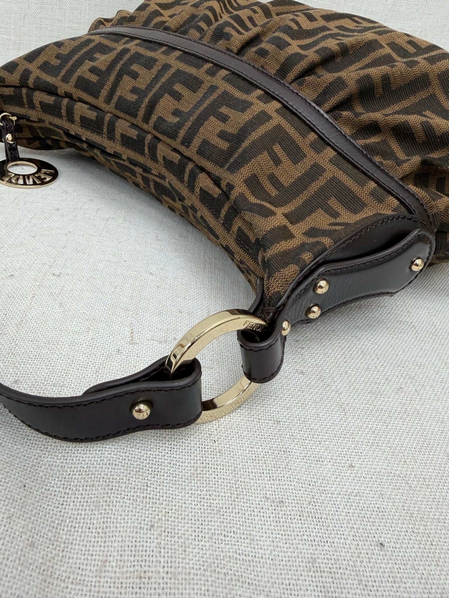 Fendi Brown Zucca Chef Shoulder Bag