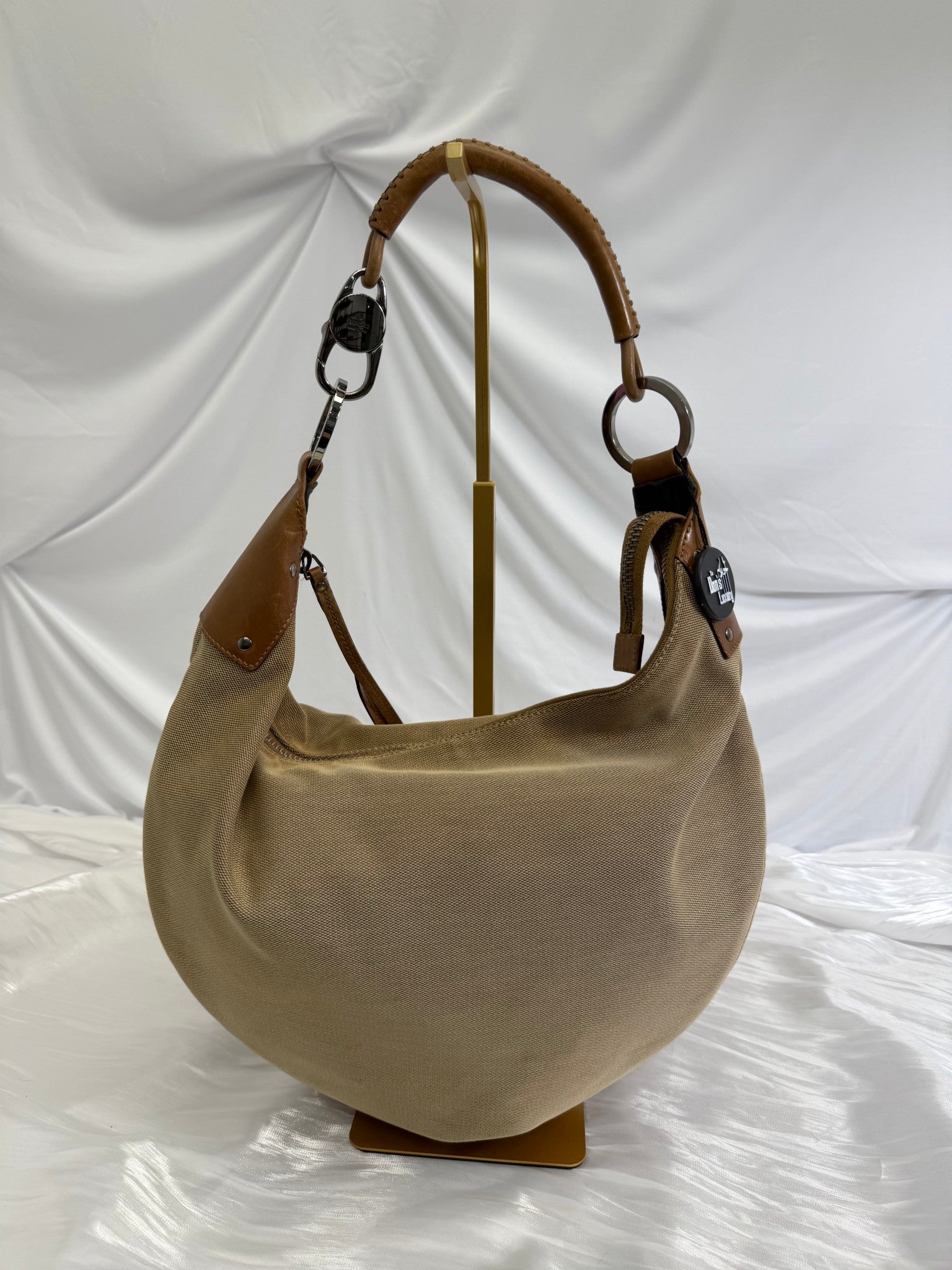 Gucci Tan Canvas Hobo Shoulder Bag