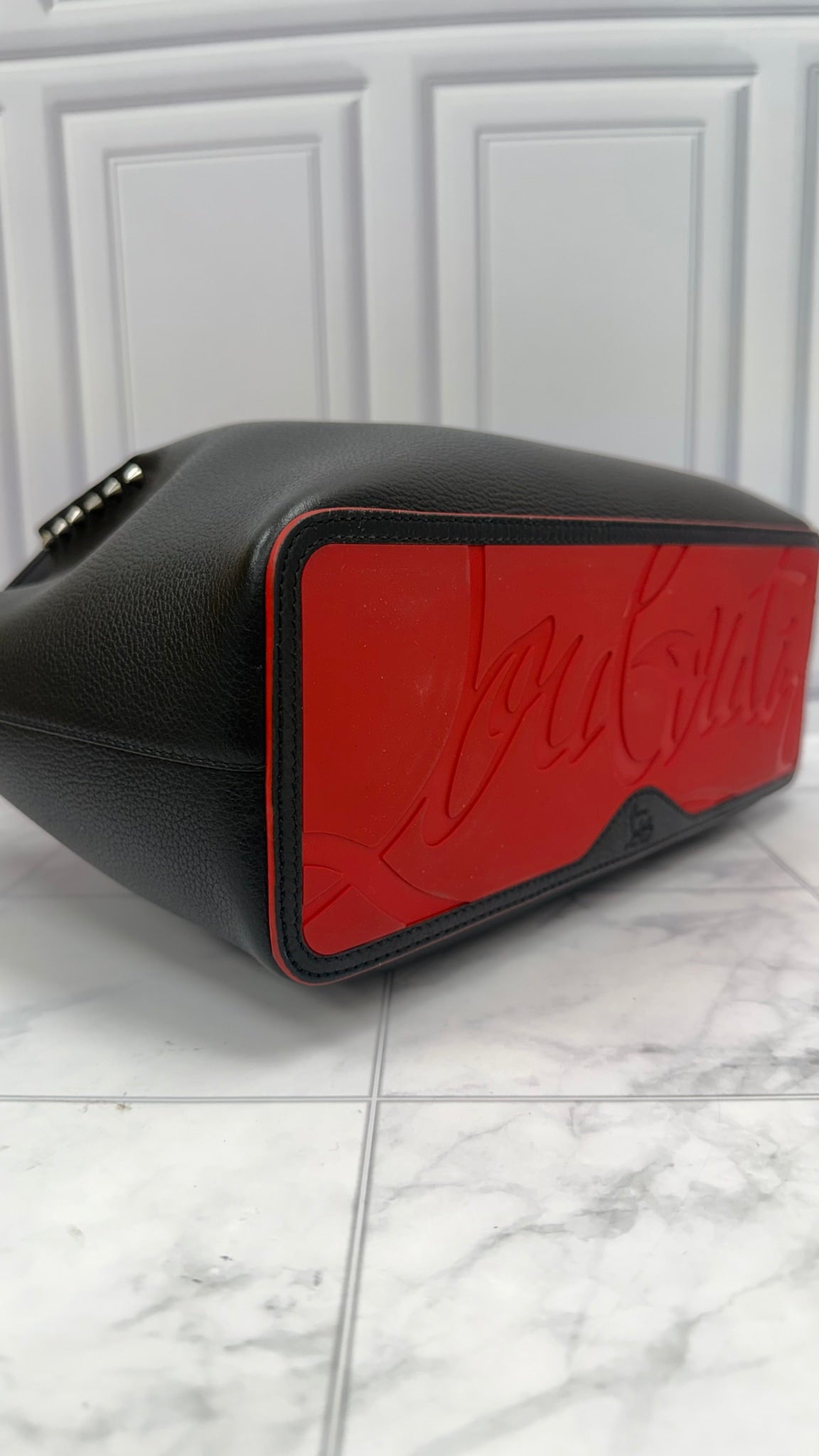 Christian Louboutin Black Leather Cabarock Tote