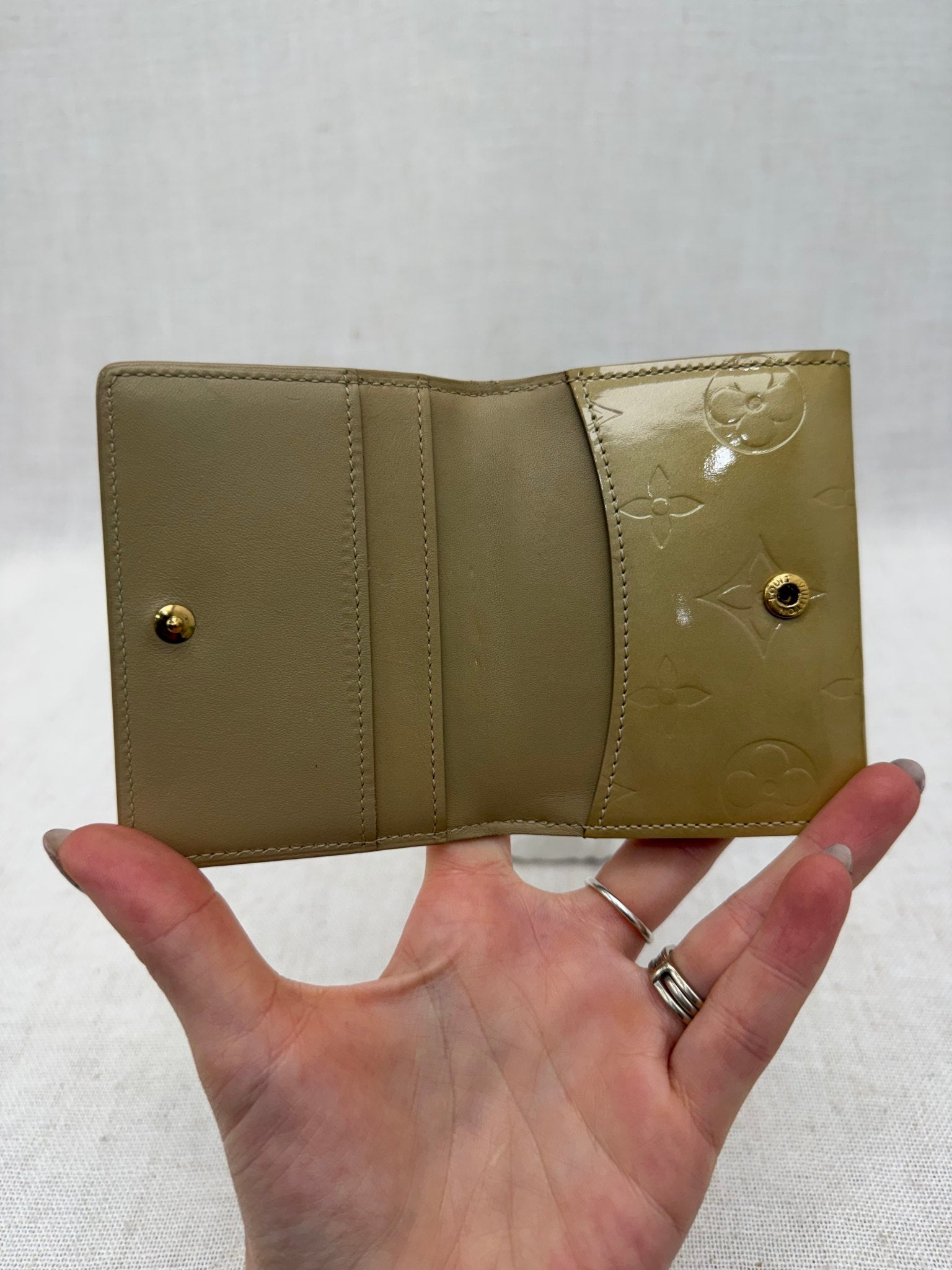 Louis Vuitton Yellow Vernis Compact Wallet