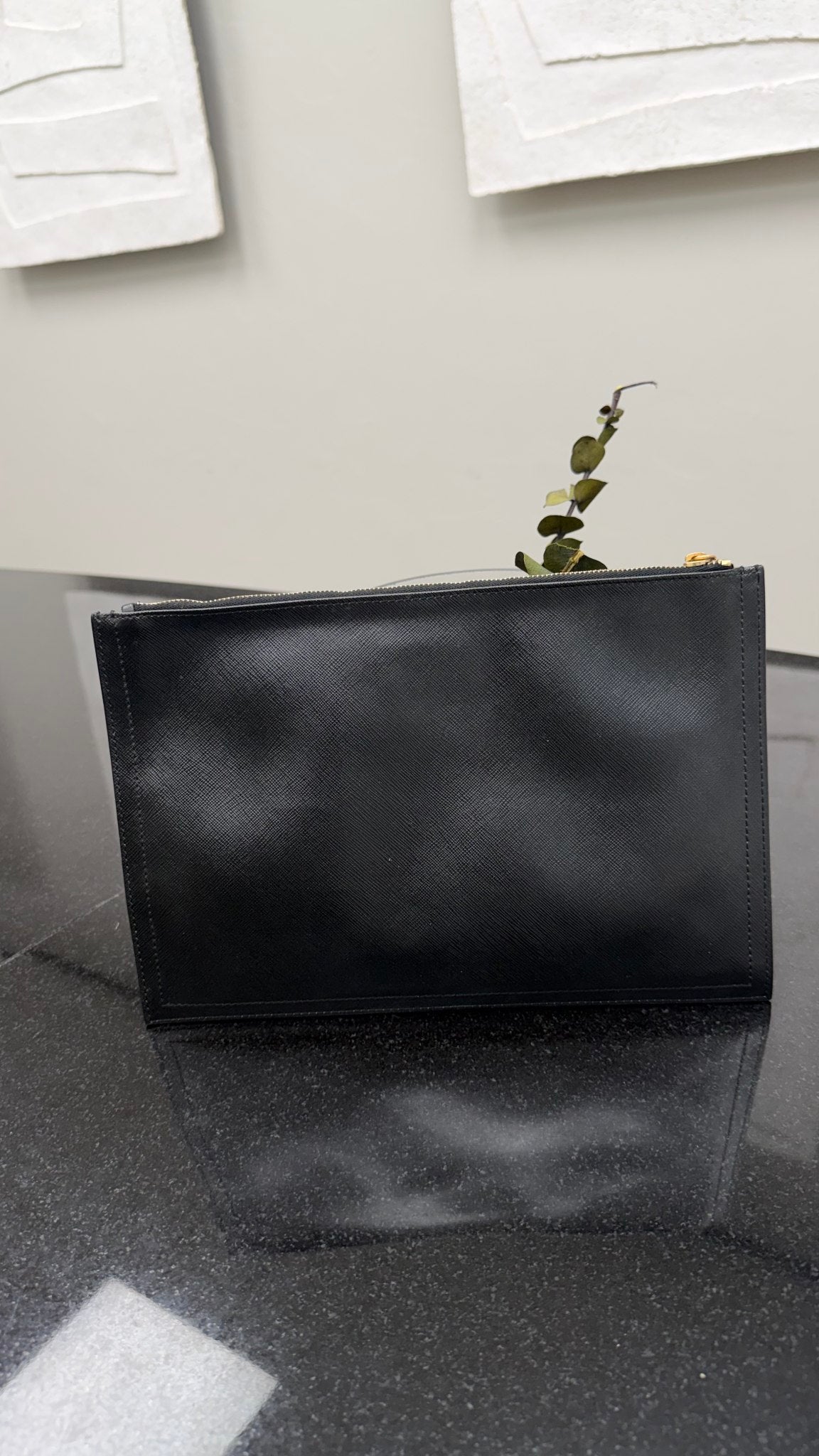 Givenchy Black Grained Leather Madonna Small Antigona Pouch
