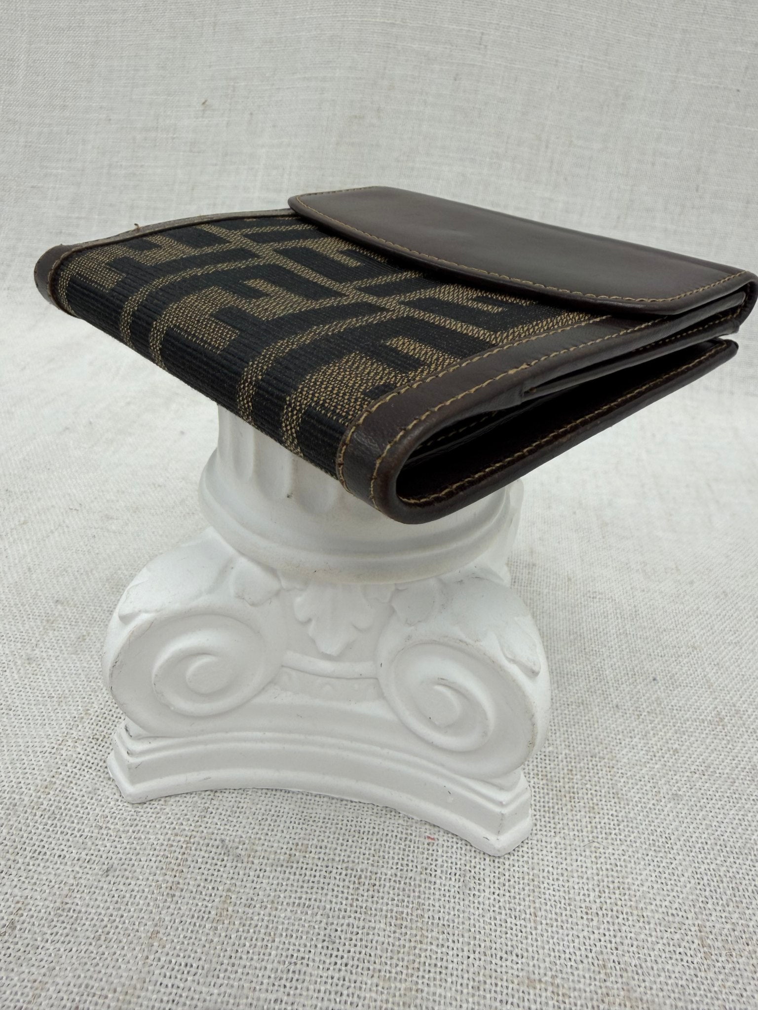 Fendi Brown Zucca Compact Wallet