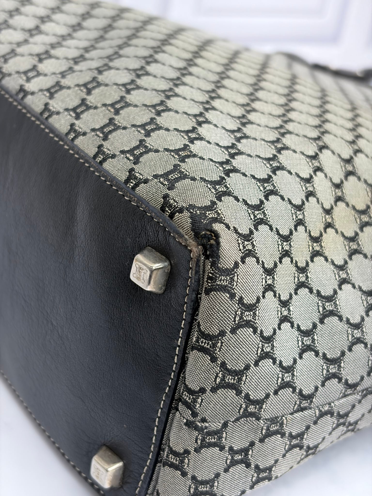 Celine Black Macadam Canvas Tote Bag