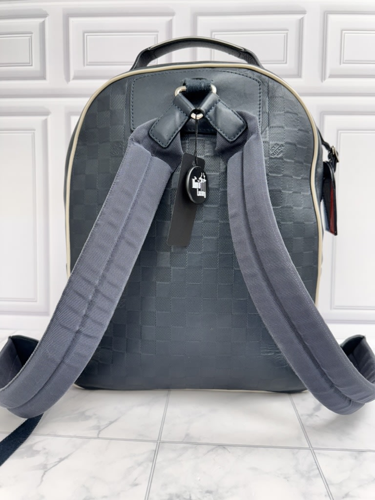 Louis Vuitton Navy Blue Damier Infini Americas Cup Josh Backpack