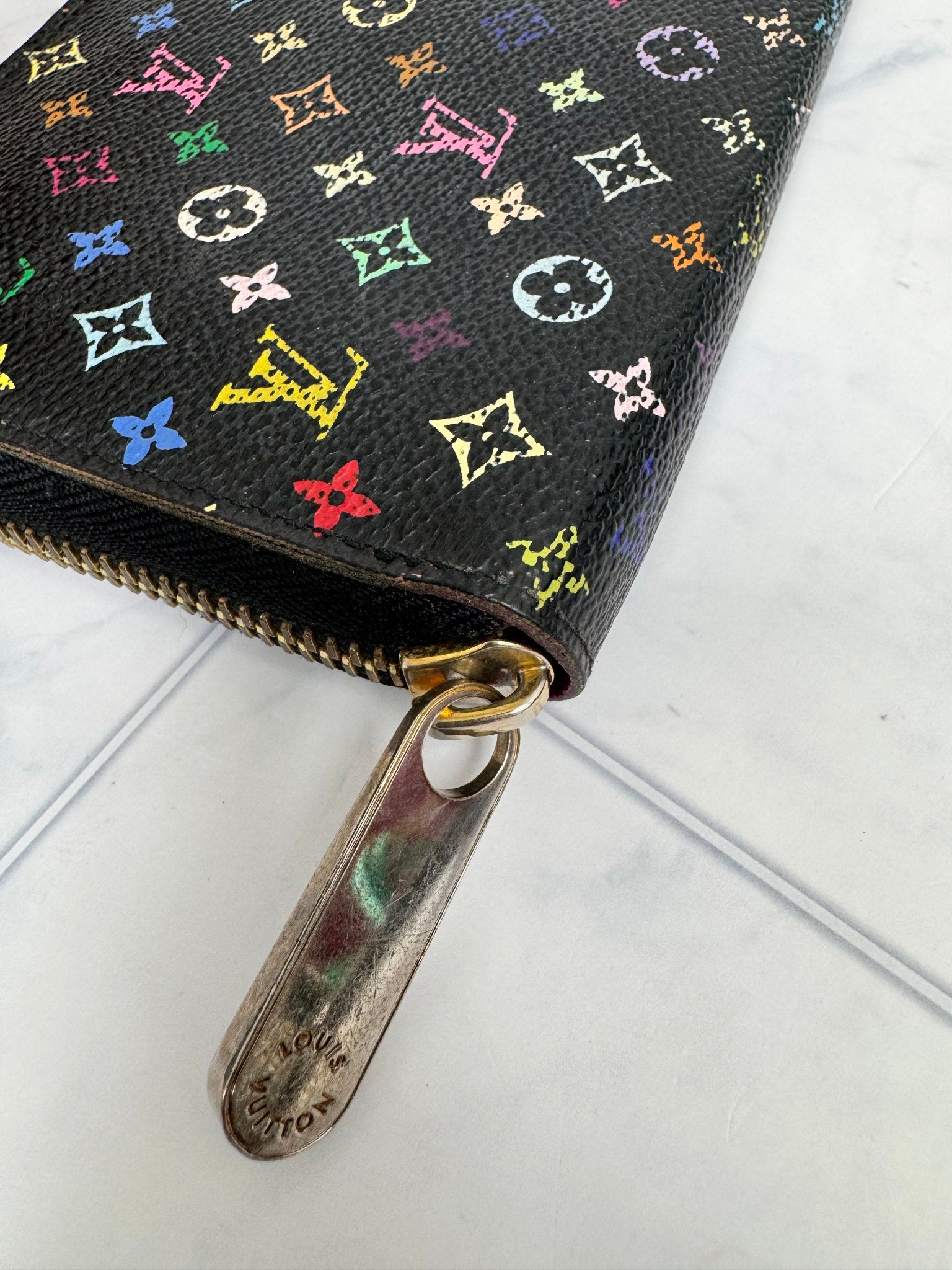 Louis Vuitton Black And Multicolor Monogram Long Zippy Wallet