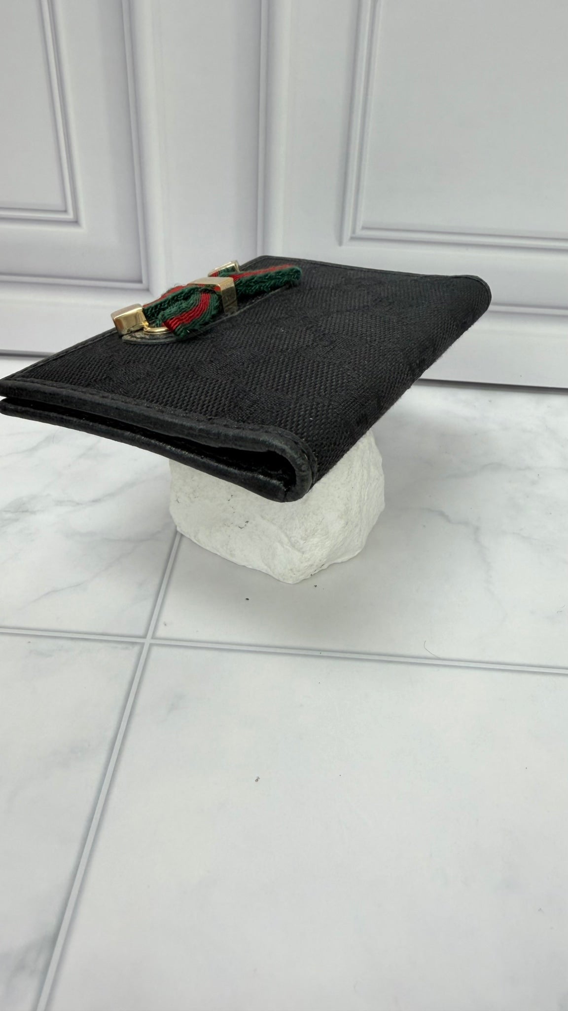 Gucci Black GG Canvas Princy Card Holder