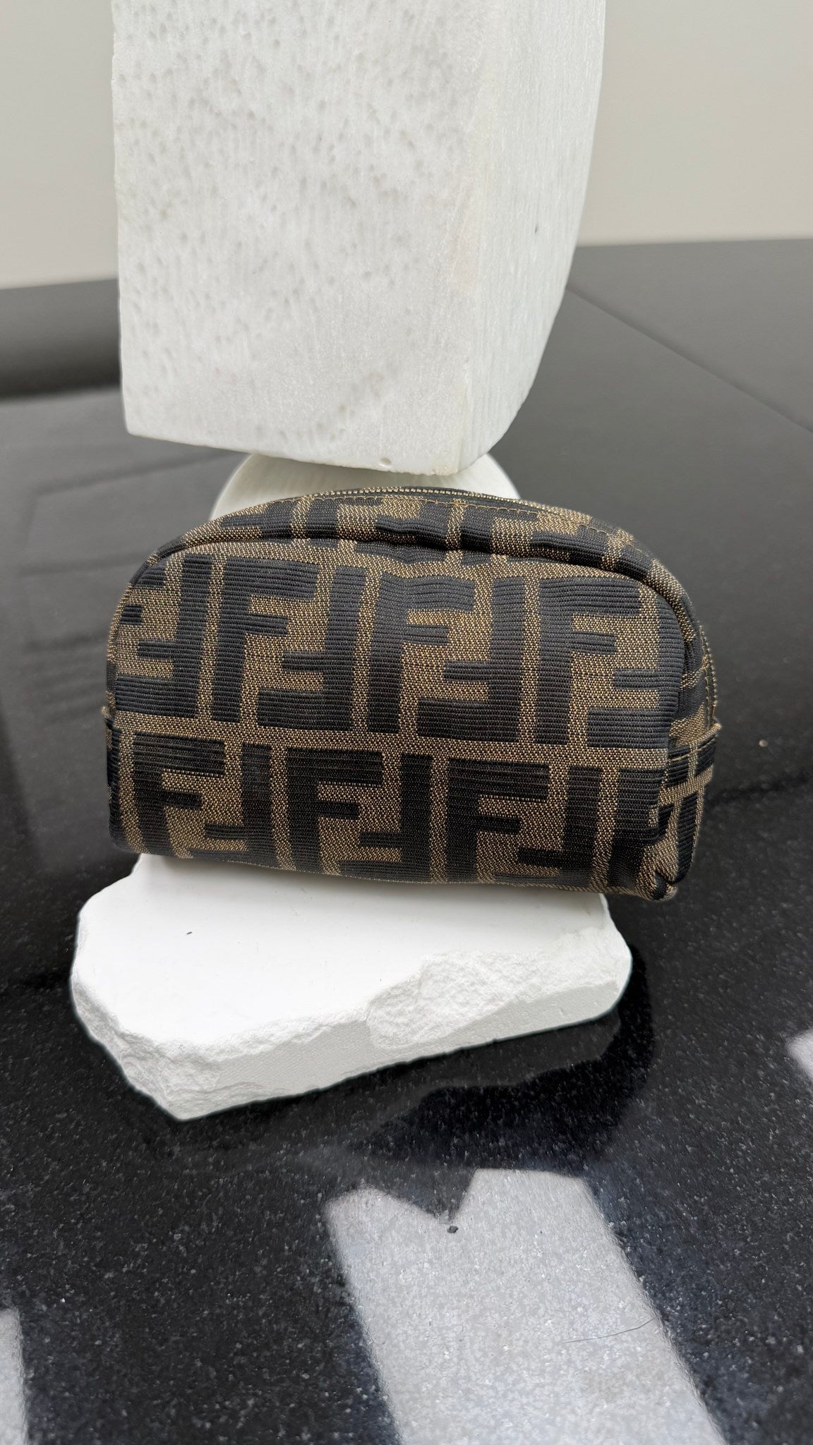 Fendi Vintage Zucca Canvas Cosmetic Pouch