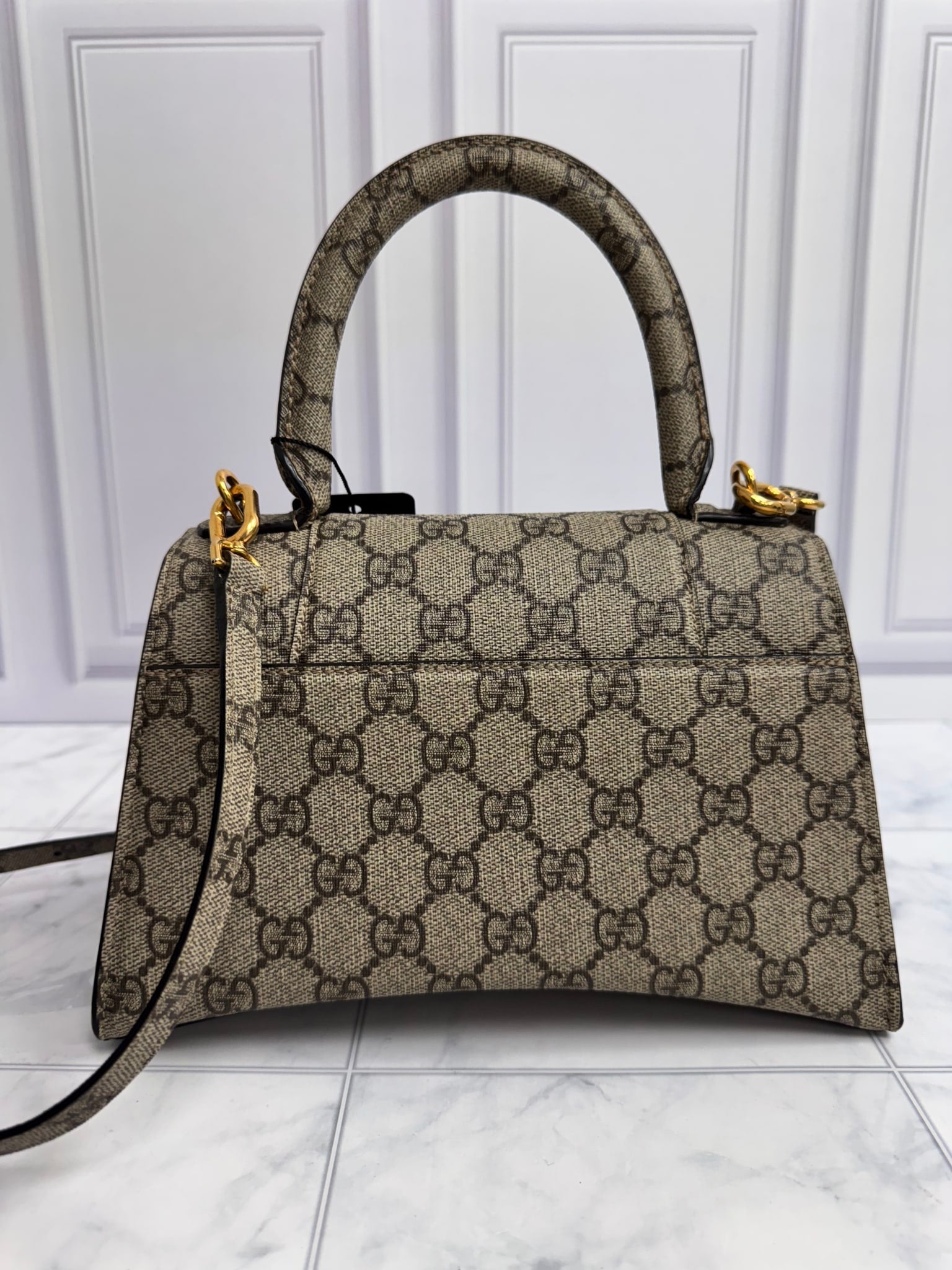 Gucci x Balenciaga GG Supreme Hour Glass 2Way Bag