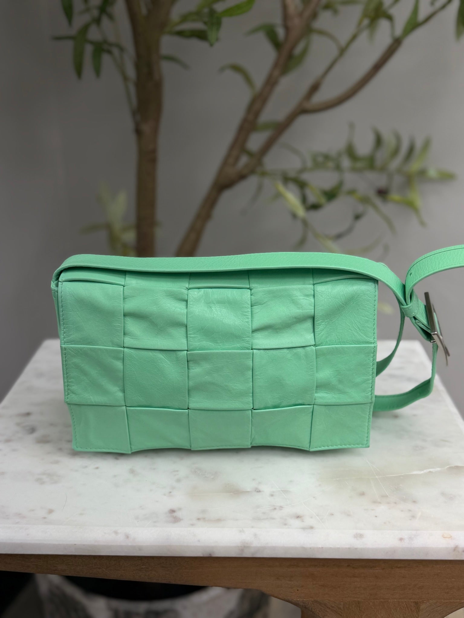 Bottega Veneta Mint Green Cassette Bag