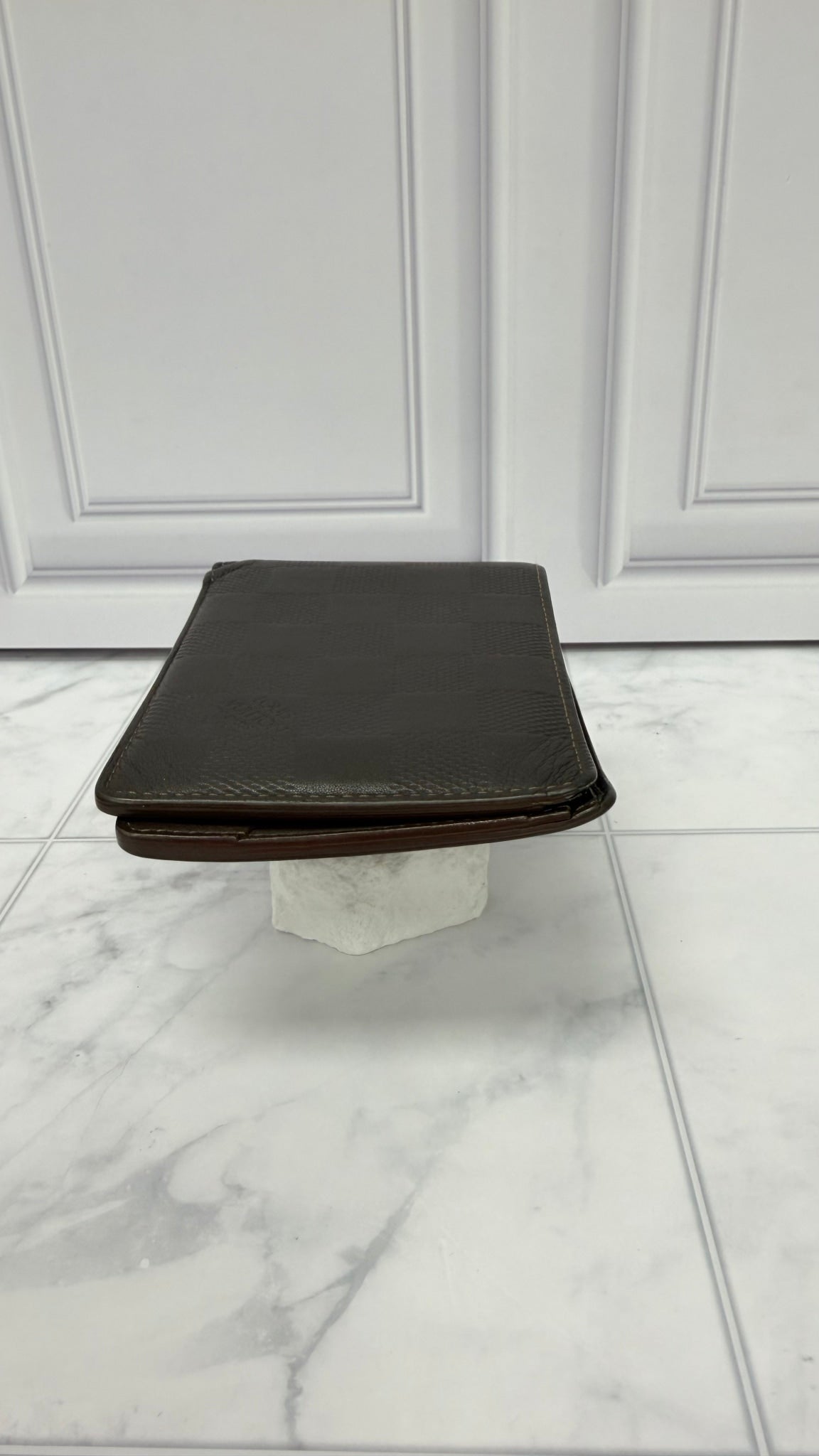 Louis Vuitton Damier Ebene Brown Leather Bifold Wallet