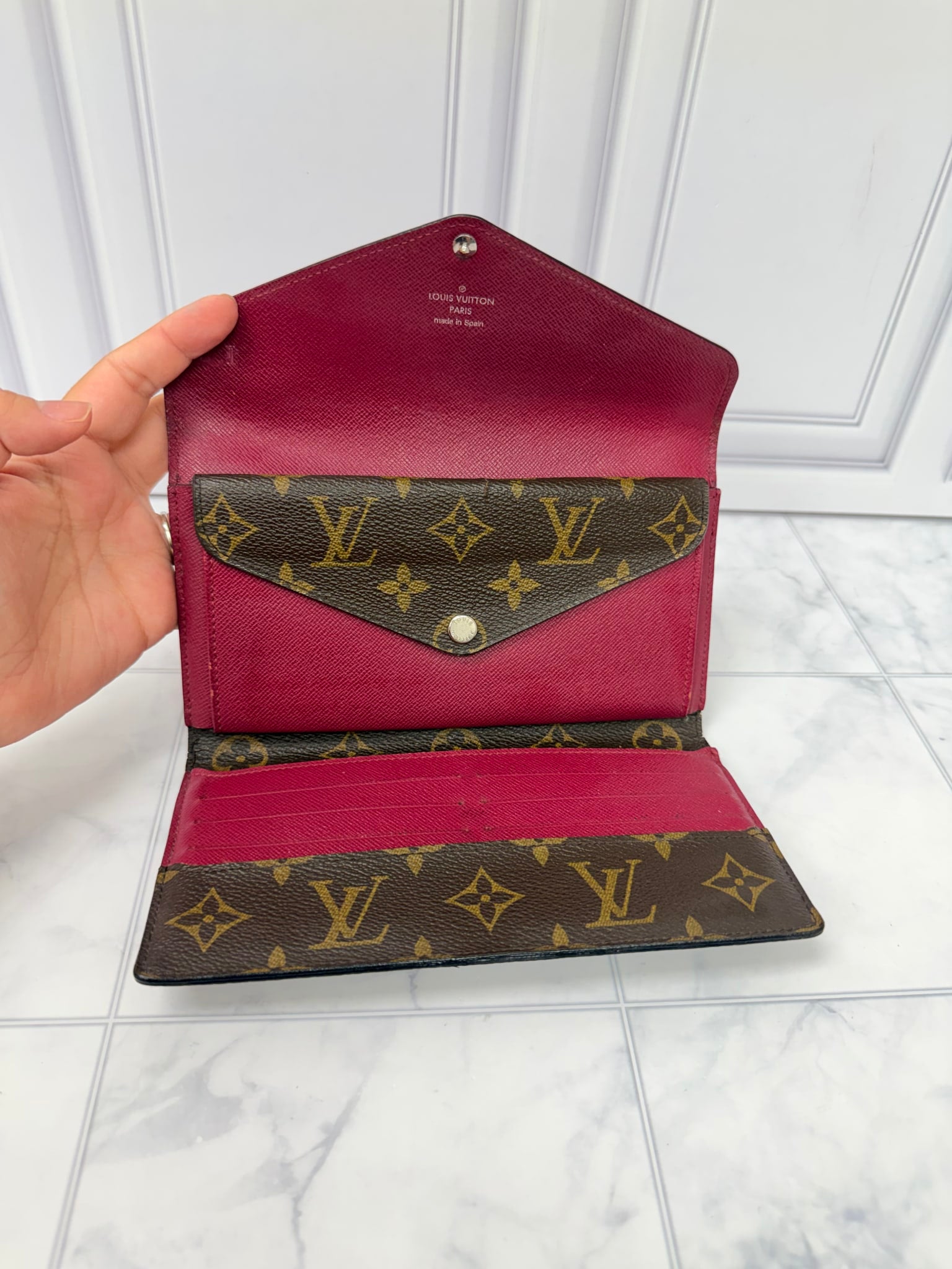 Louis Vuitton Monogram Purple Epi Leather Marie Lou Wallet